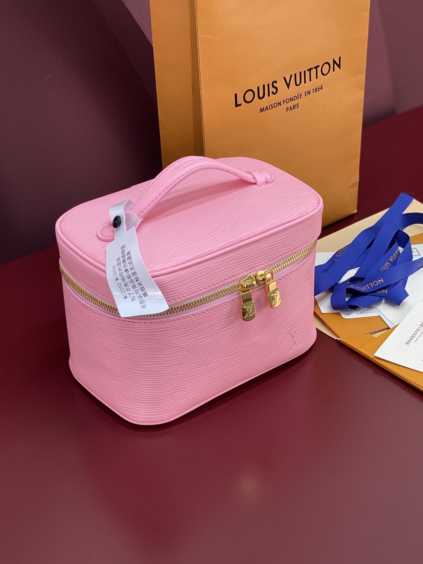 M25856粉色 中号！水波纹化妆包 当季新款 NICE NANO 化妆包 本款 Nice Nano 化