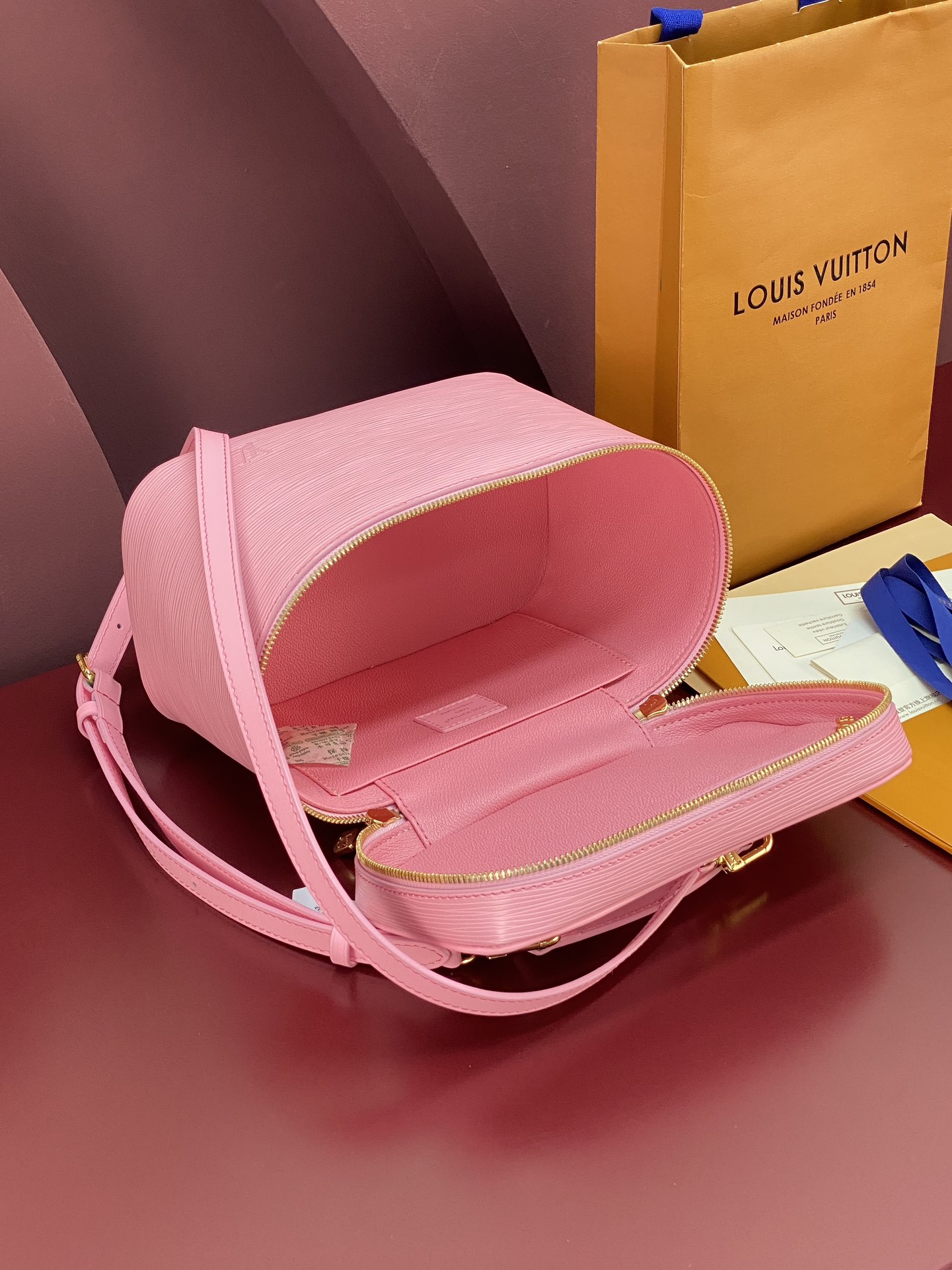 M25857粉色 大号！水波纹化妆包 当季新款 NICE NANO 化妆包 本款 Nice Nano 化