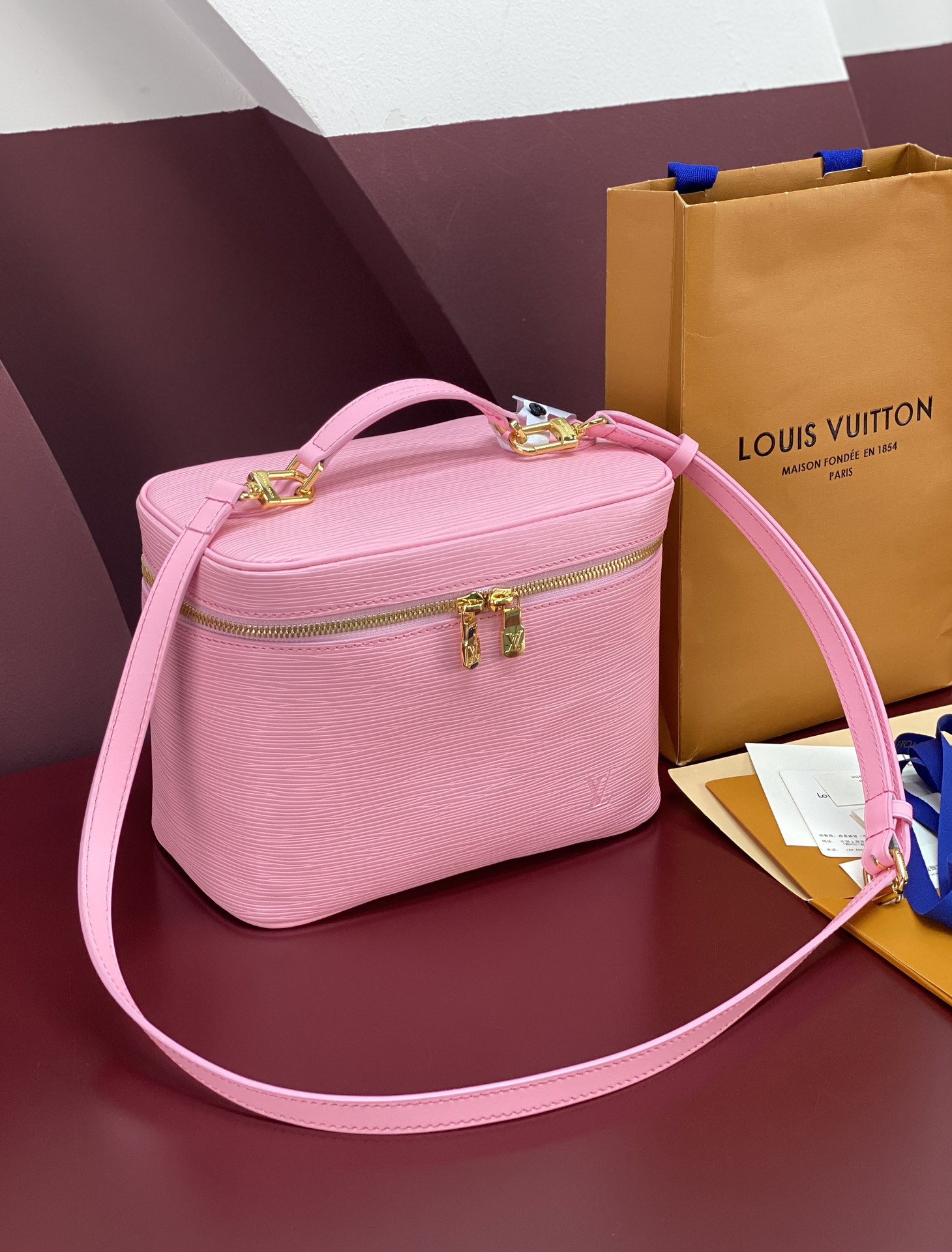 M25857粉色 大号！水波纹化妆包 当季新款 NICE NANO 化妆包 本款 Nice Nano 化