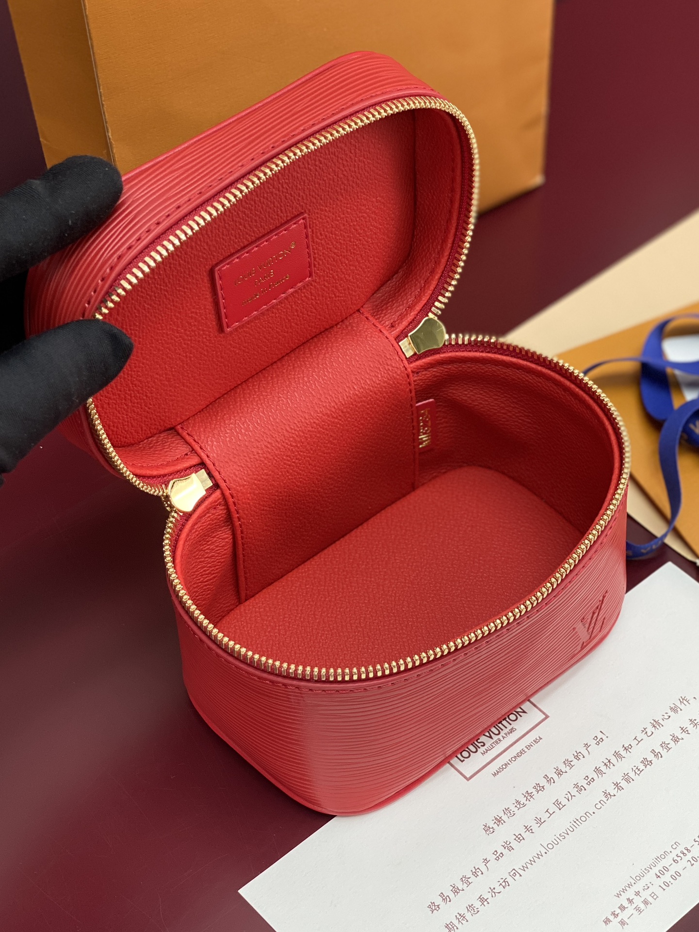 M25855 红色 小号！水波纹化妆包 当季新款 NICE NANO 化妆包 本款 Nice Nano 