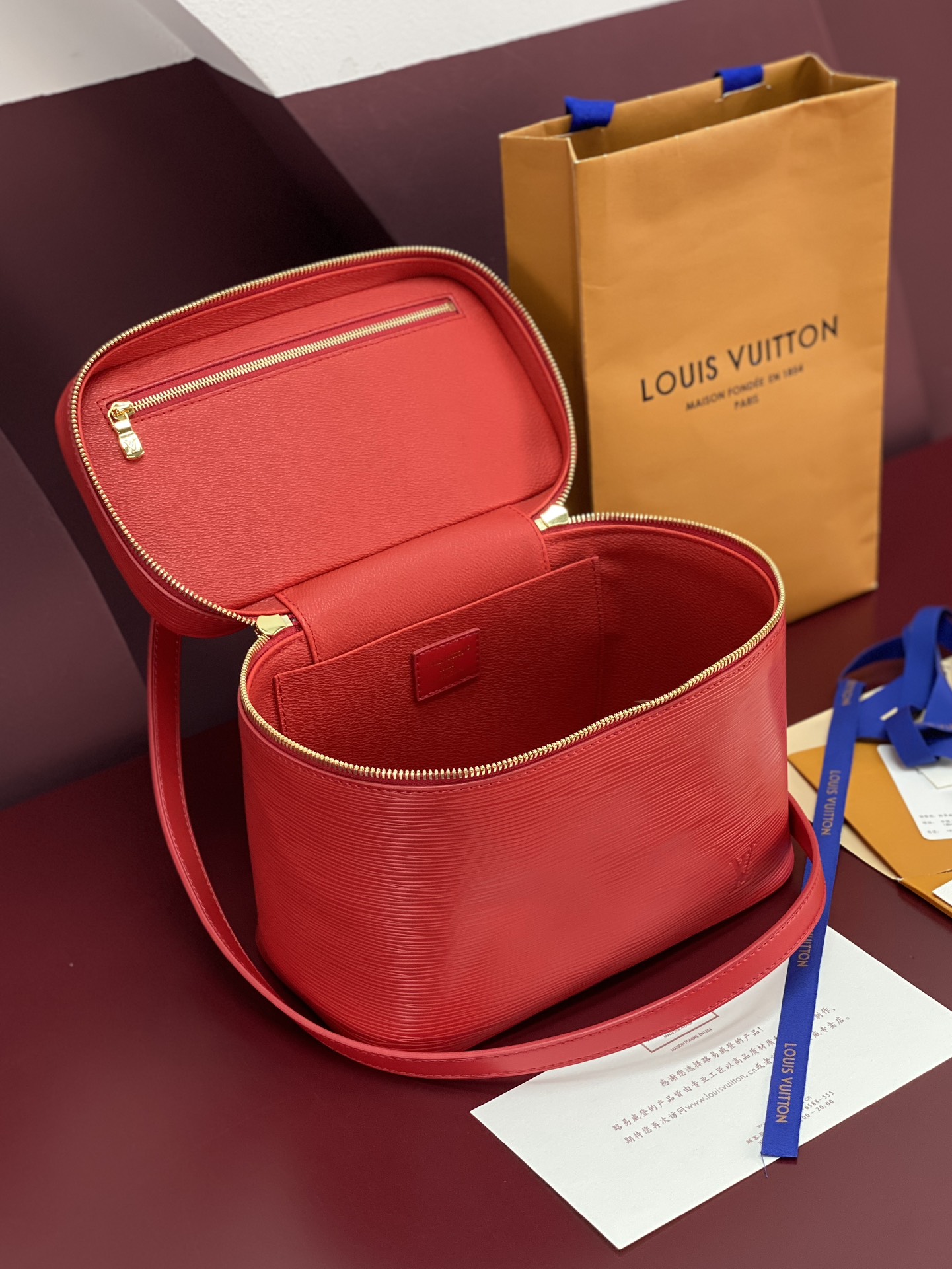 M25857 红色 大号！水波纹化妆包 当季新款 NICE NANO 化妆包 本款 Nice Nano 