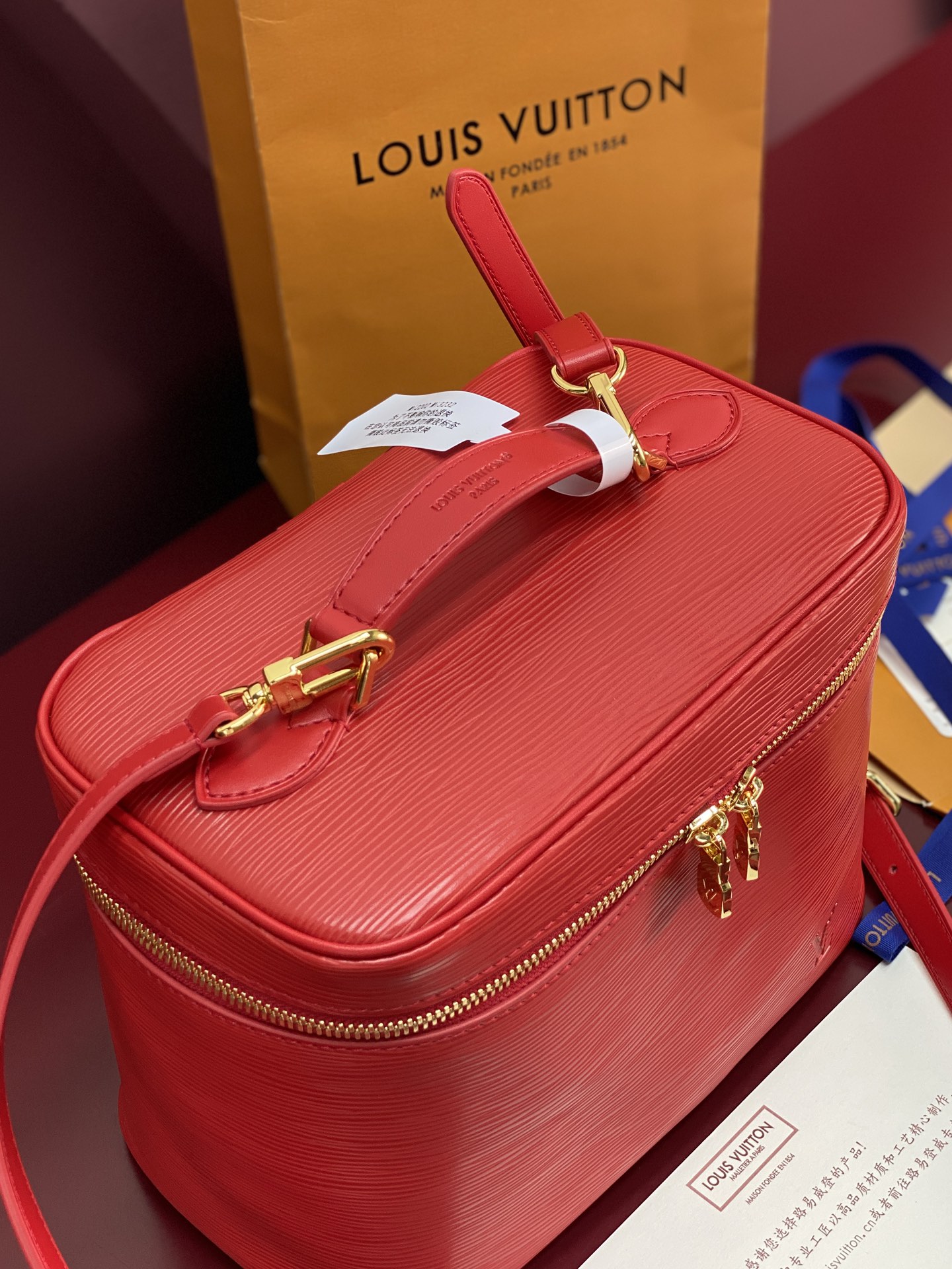 M25857 红色 大号！水波纹化妆包 当季新款 NICE NANO 化妆包 本款 Nice Nano 