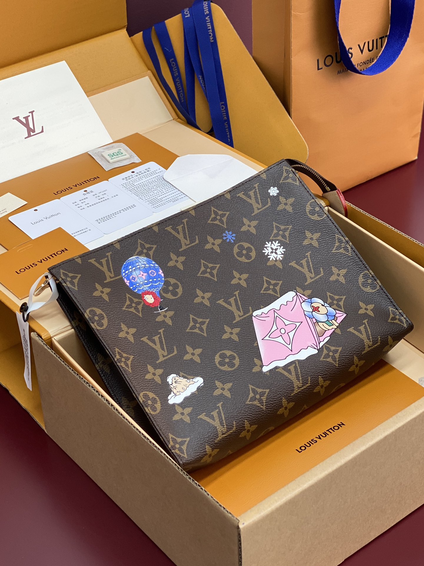 升级版本⚠️M15357丝印 圣诞款三件套 当季新款 TRIO 盥洗袋 本款盥洗袋取材 Monogram