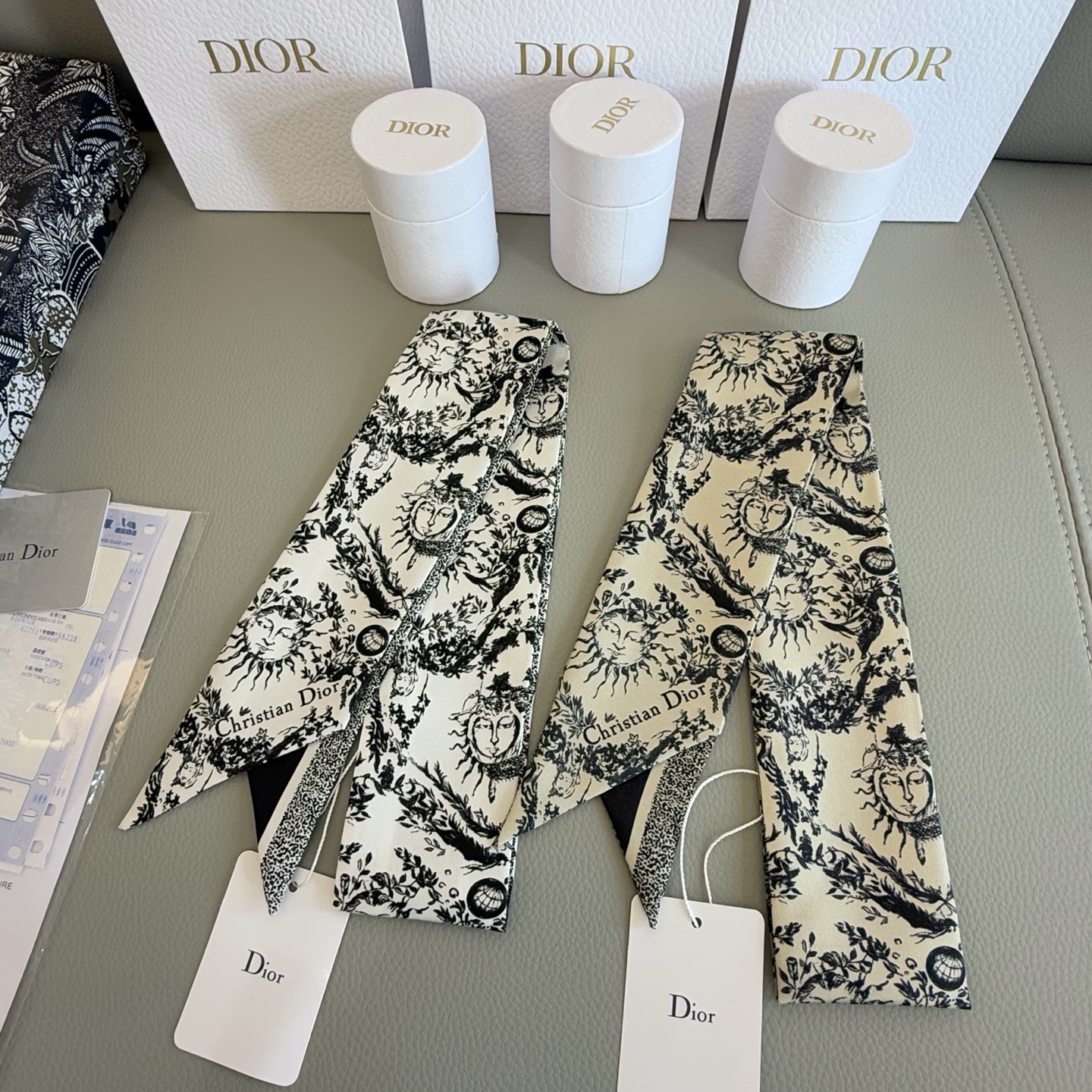 “Grand Solar God Filming: High-Quality Dior MITZAH with Silk Ribbons”