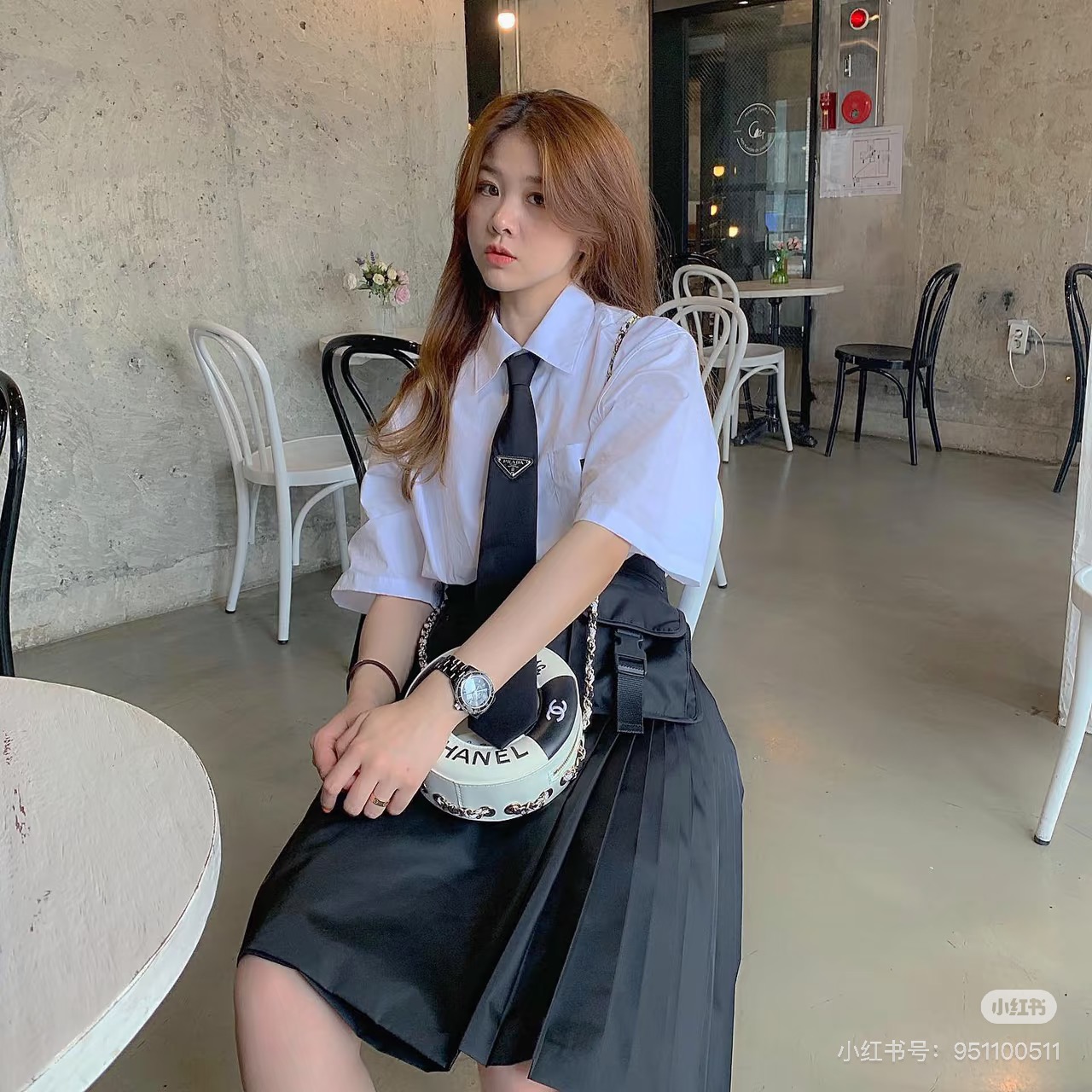 Customized Prada P-Class Tie: Iconic Logo Design for Elegant Fashion Statement