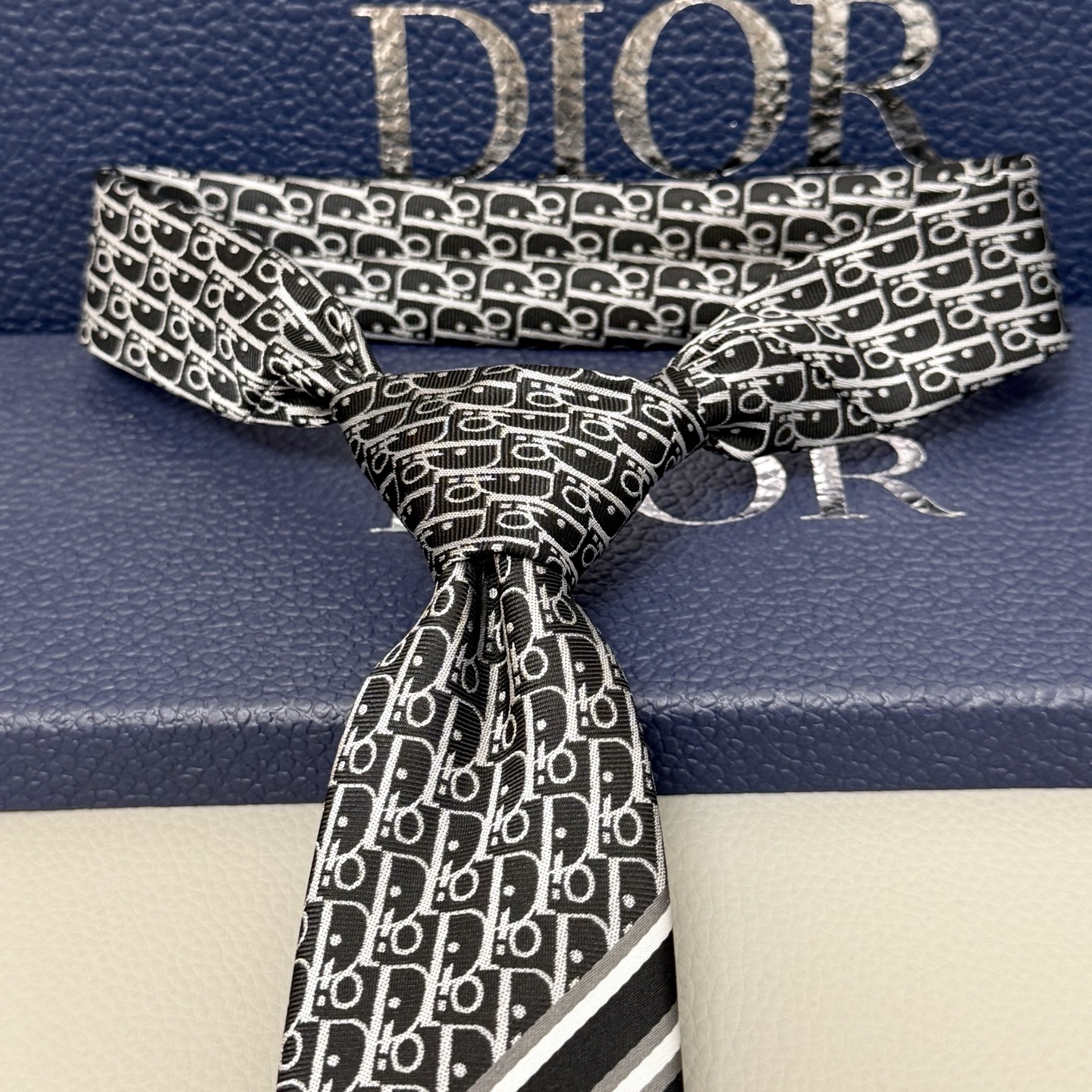 Iconic 192-Year-Old Dior Logo Tie for Men: Fine Craftsmanship and Elegance - 图片 8