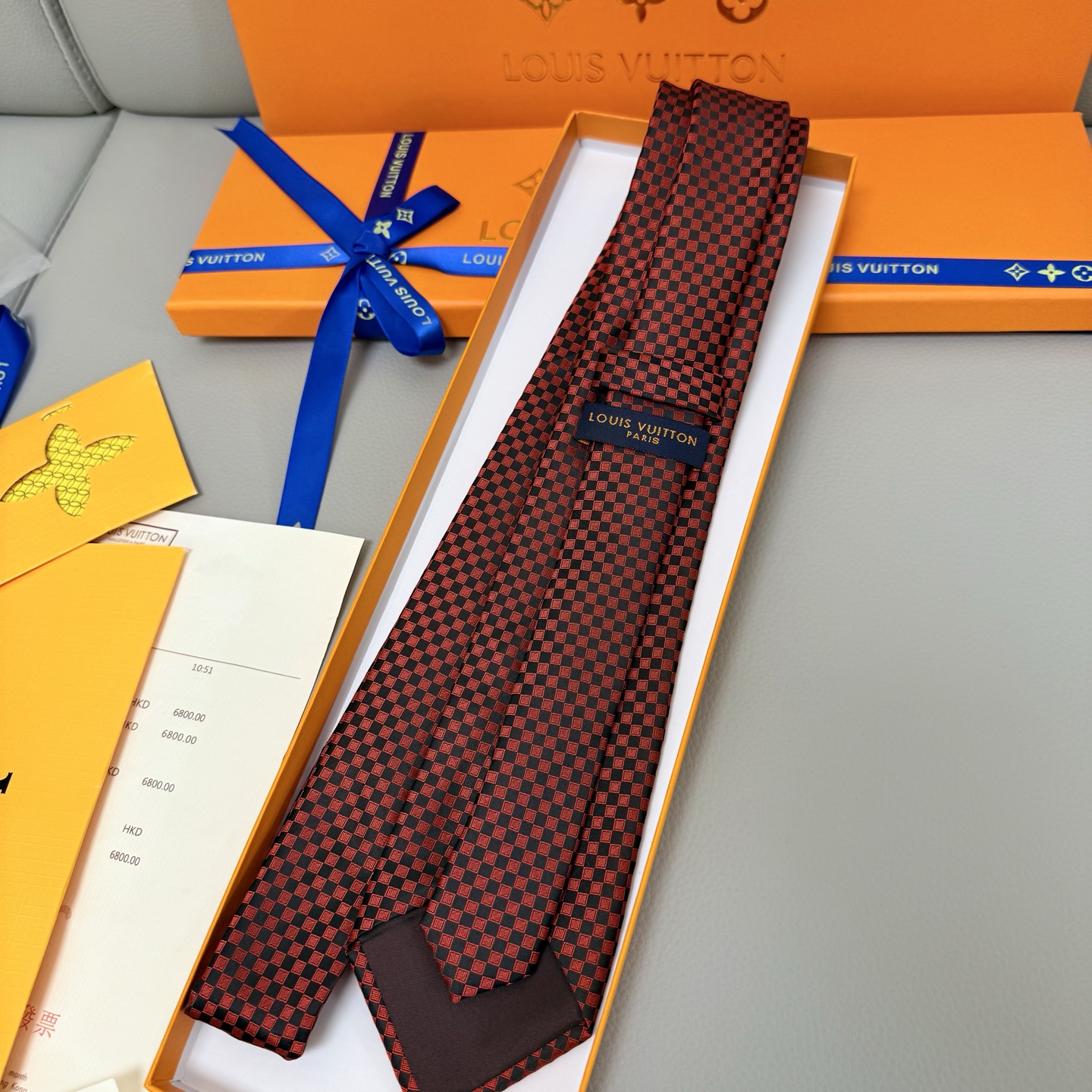 Elegant Craftsmanship: Men’s Damier Pattern Silk Tie Collection for Stylish Presentations - 图片 4