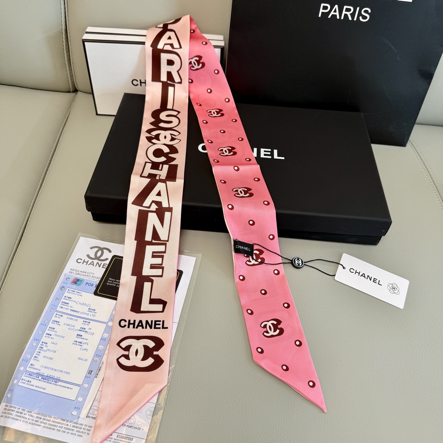 [Chanel Small Ribbons]Floating belt is extremely versatile: scarf, hair band,