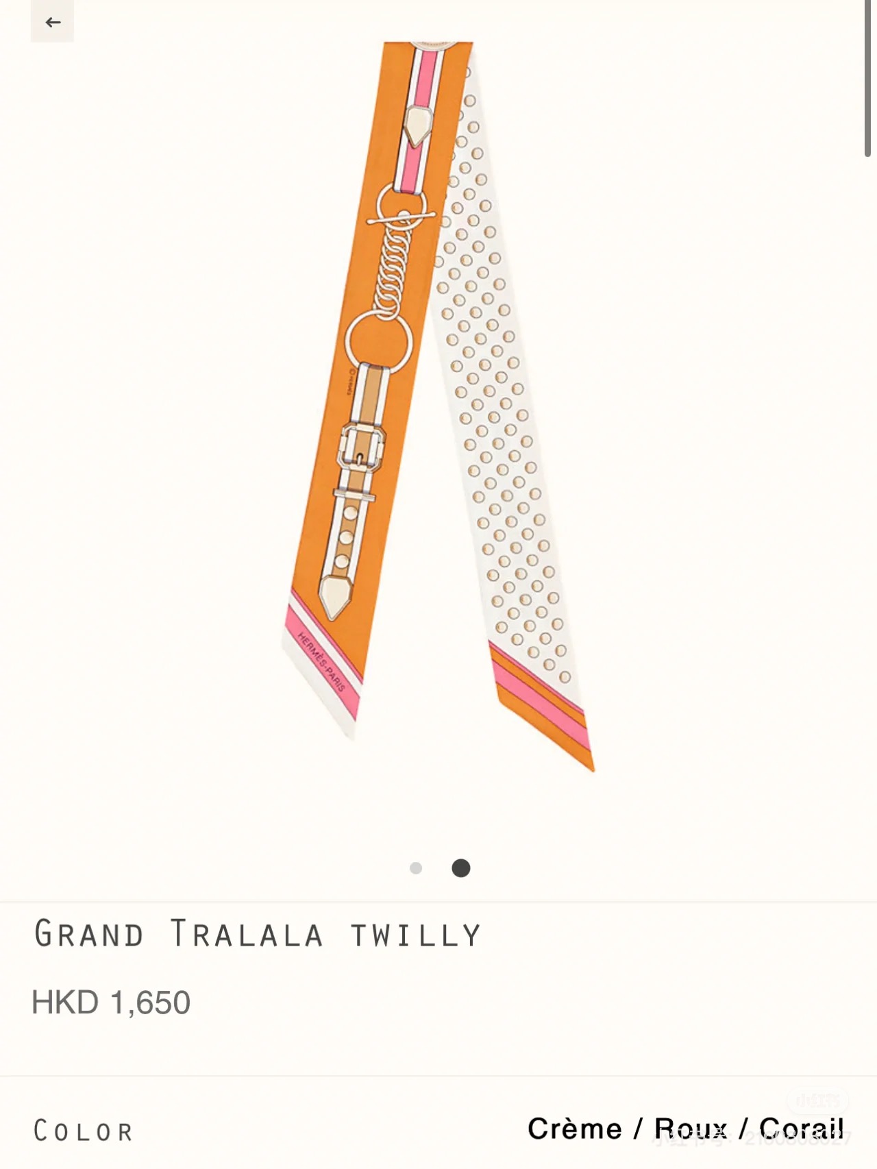 NO:306486,Comment [major recommendation] twilly, grand celebration version, grand debut!  This beautiful accessories with a size of 5*86cm are made of top-notch silk twill fabric, with a silky touch and extraordinary texture. Currently, the three colors are in stock, meeting your matching needs for different occasions. The creative origin of this twilly is even more amazing. It is inspired by the 