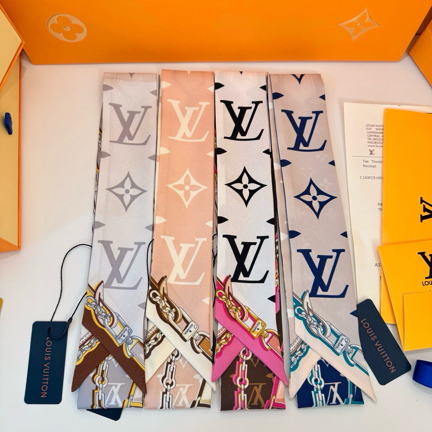 [LV Small Ribbons]UltimateMonogramBB hair strap streamers incorporate chain, l