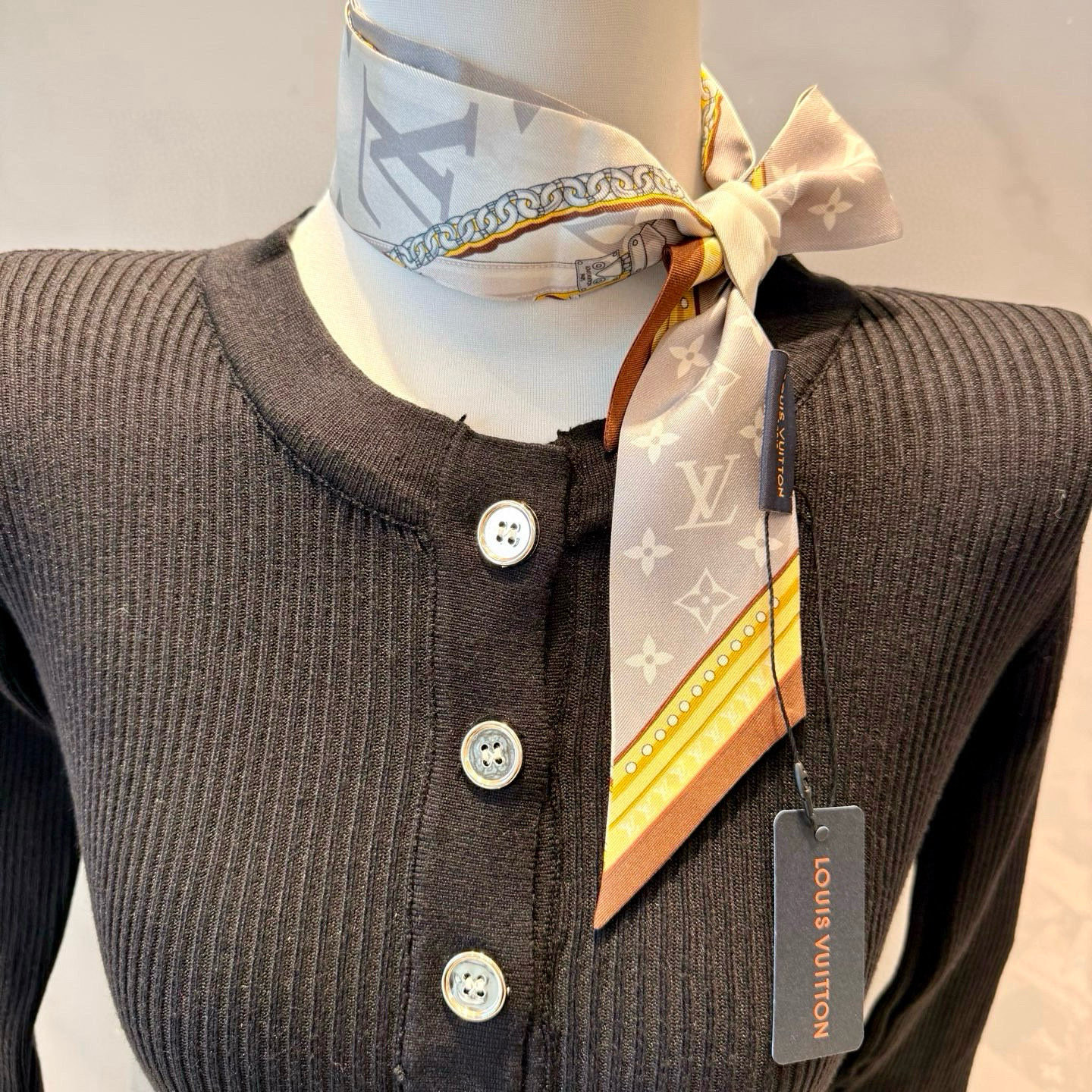 [LV Small Ribbons]UltimateMonogramBB hair strap streamers incorporate chain, l
