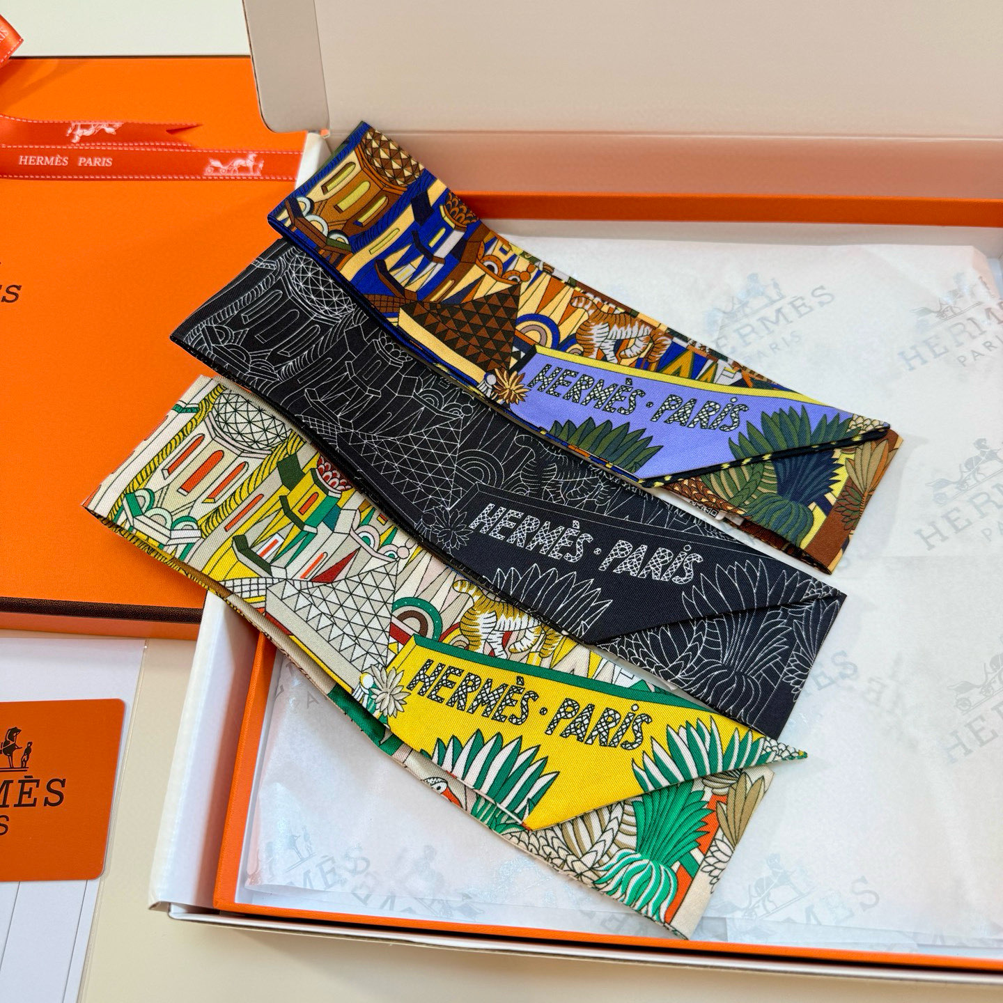 [Hermès Small Ribbons]Hermes Animal City Twilly Small Scarves : 5x86cm 201610