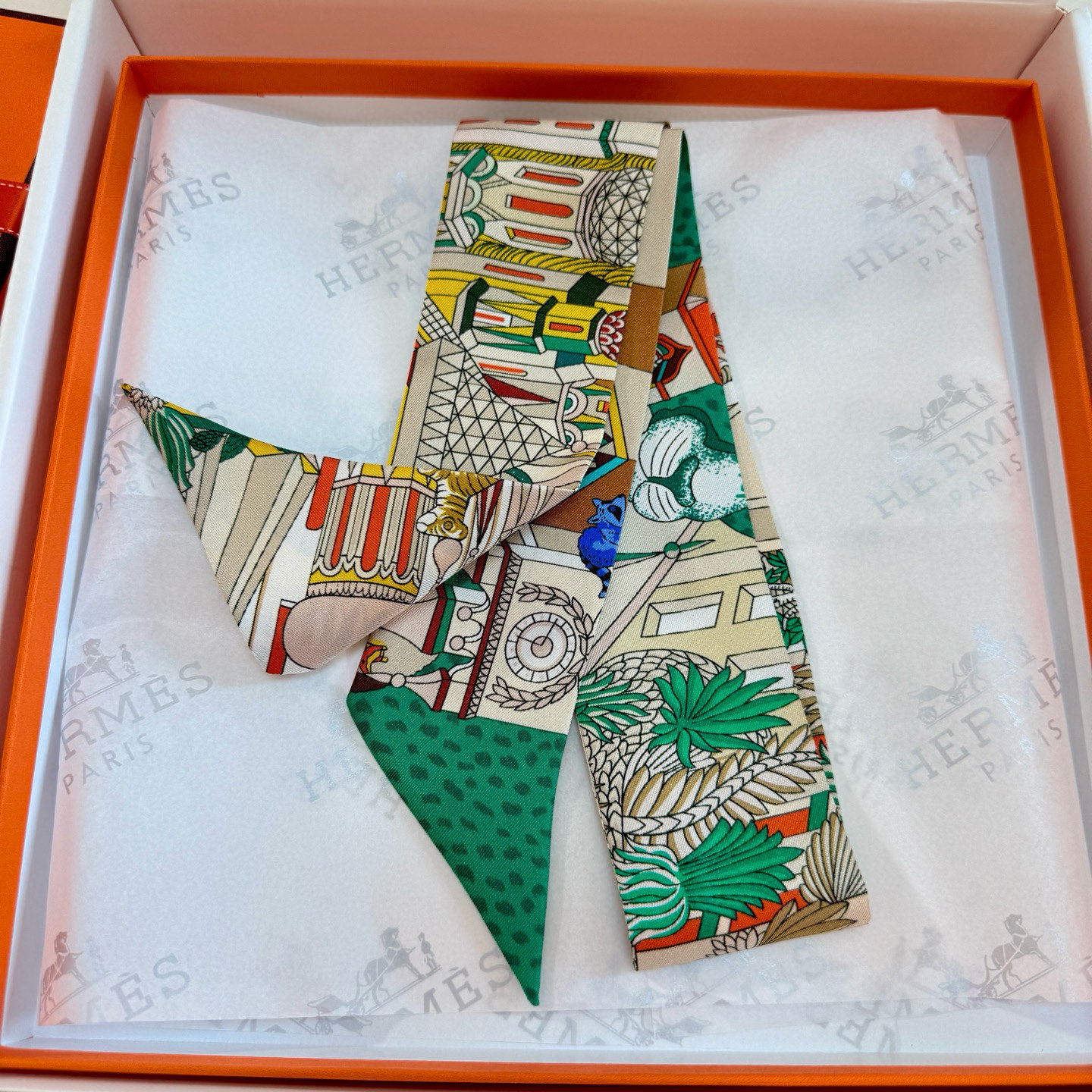 [Hermès Small Ribbons]Hermes Animal City Twilly Small Scarves Twilly small si