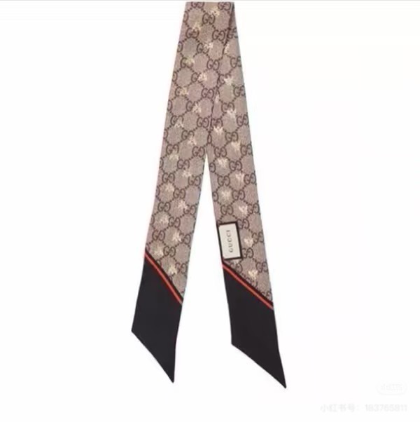 。ZG同步❗️镀金蜜蜂🦋GUCCI双层真丝飘带💕【尖端‼️专柜最最新款来袭💕女神必入  法国进口真丝面料