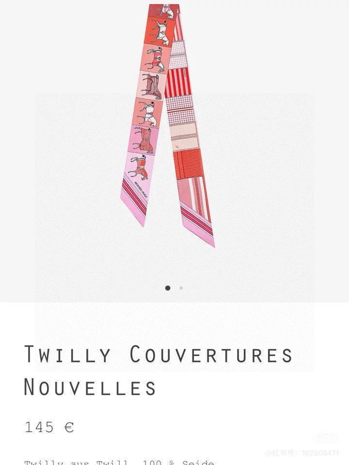 Hermès Twilly Silk Scarf - Classic Horse Motif, Versatile Accessory 2 i1752150030641 859 0 0