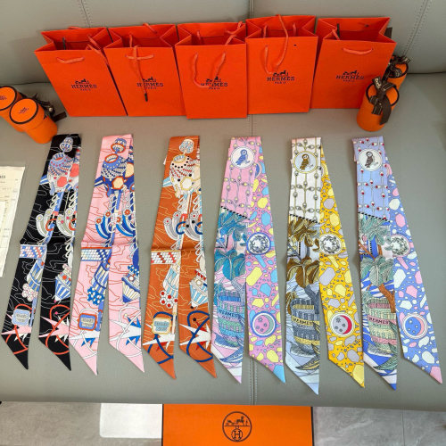 Hermes 'Cavalry Dance' Silk Twilly Scarf - Versatile & Elegant 1 Hermes 'Cavalry Dance' Silk Twilly Scarf - Versatile & Elegant