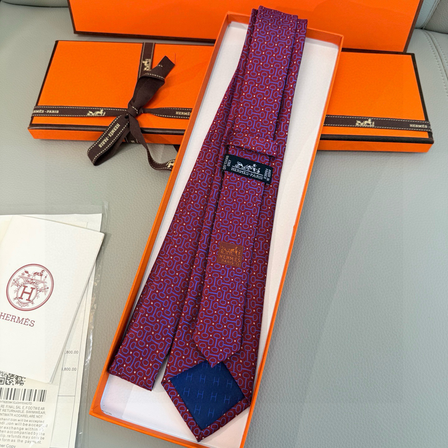 特价💰 男士新款领带系列，H马衔扣印花领带👔👔，稀有H家每年都有一千条不同印花的领带面世，从最初的多以几
