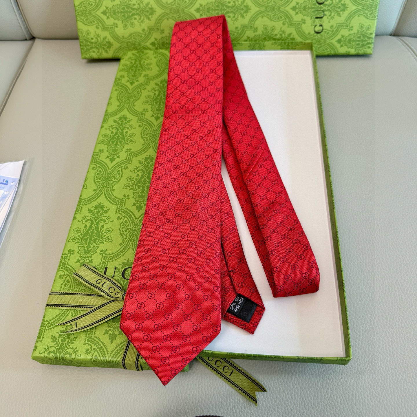 特价💰古奇男士领带系列【双G老花真丝领带】👔👔，稀有采用经典小G LOGO提花展现精湛手工与时尚优雅的理