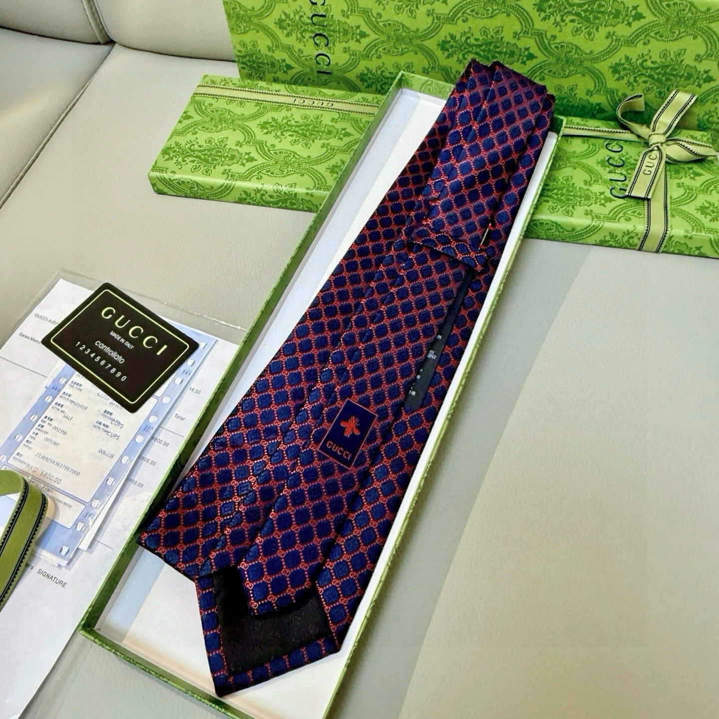 特价💰古奇领带【GG菱形图案领带】男士领带👔👔，稀有采用经典小G LOGO提花展现精湛手工与时尚优雅的理