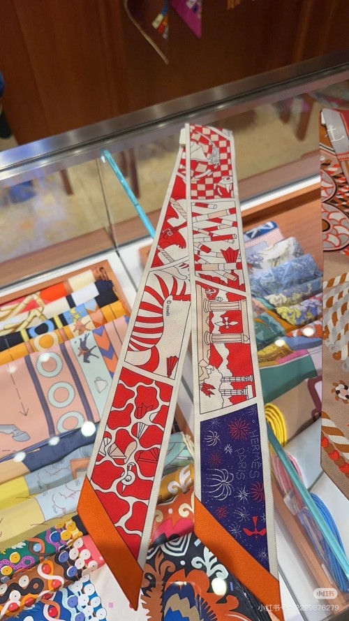 Hermes Twilly Silk Scarf - Versatile Accessory for Neck, Wrist, or Bag 1 Hermes Twilly Silk Scarf - Versatile Accessory for Neck, Wrist, or Bag