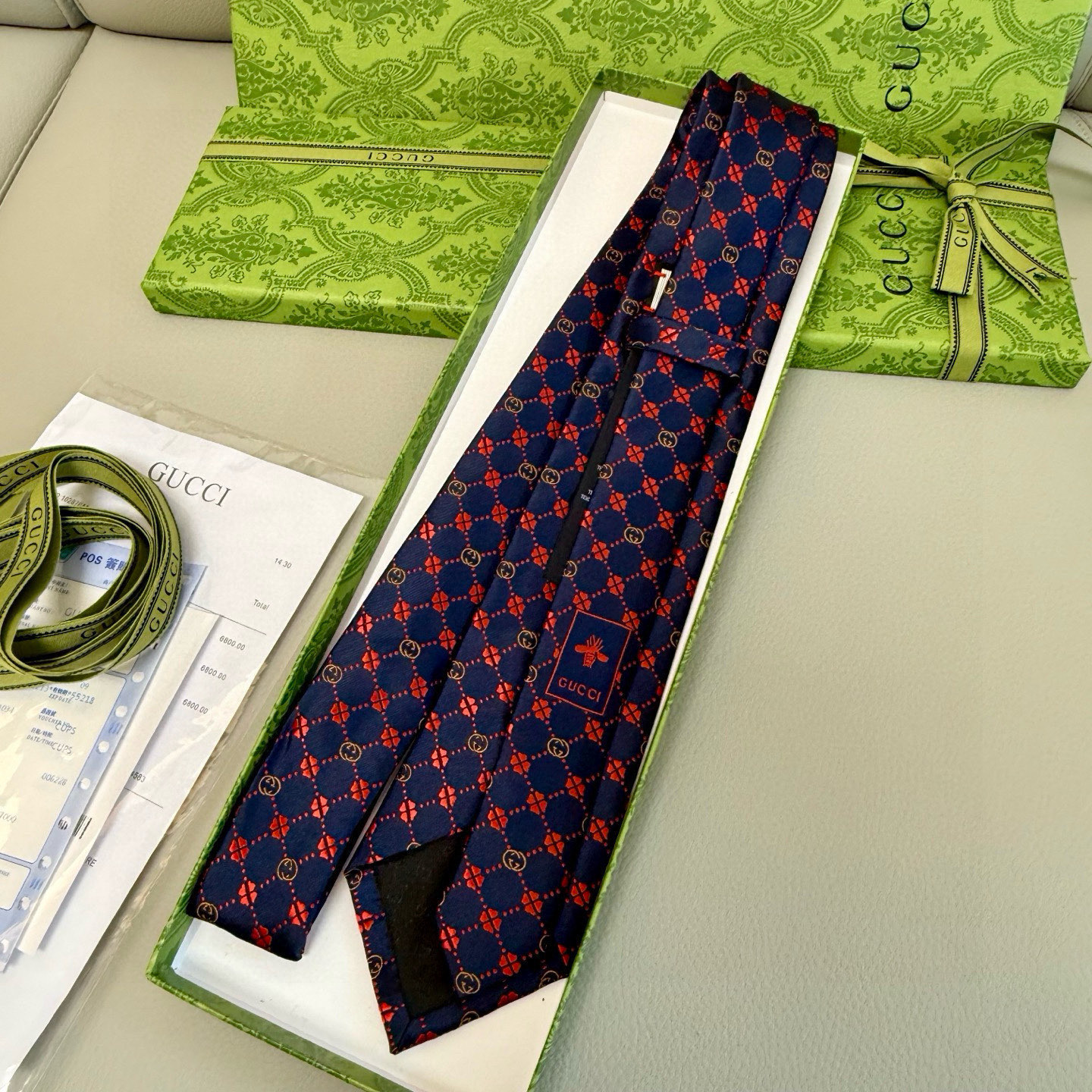 特价特价P双G条纹印花领带 男士领带👔👔，稀有采用经典小G LOGO提花展现精湛手工与时尚优雅的理想选择