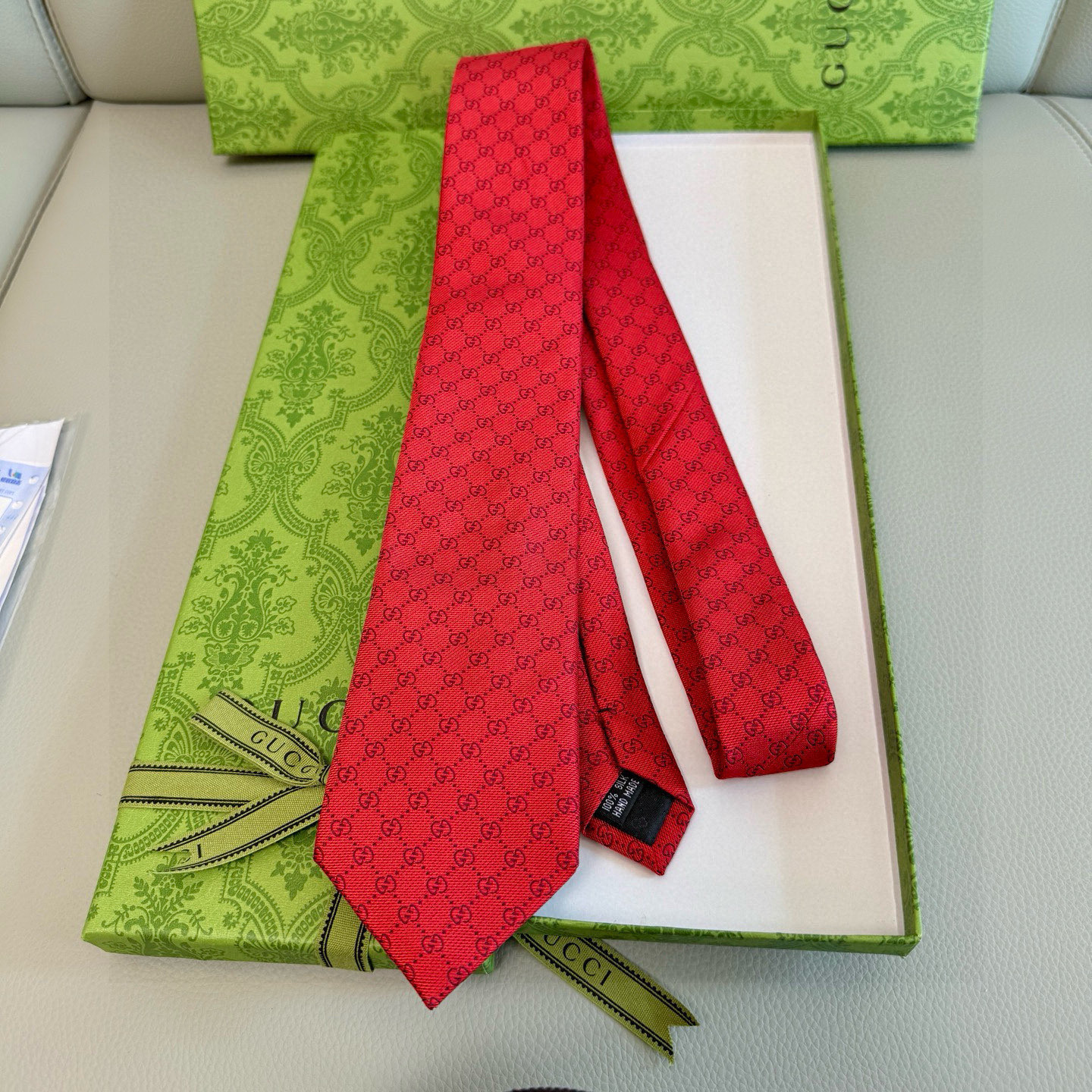 特价💰古奇男士领带系列【双G老花真丝领带】👔👔，稀有采用经典小G LOGO提花展现精湛手工与时尚优雅的理