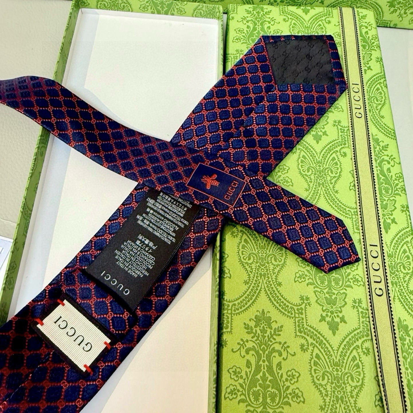 特价💰古奇领带【GG菱形图案领带】男士领带👔👔，稀有采用经典小G LOGO提花展现精湛手工与时尚优雅的理