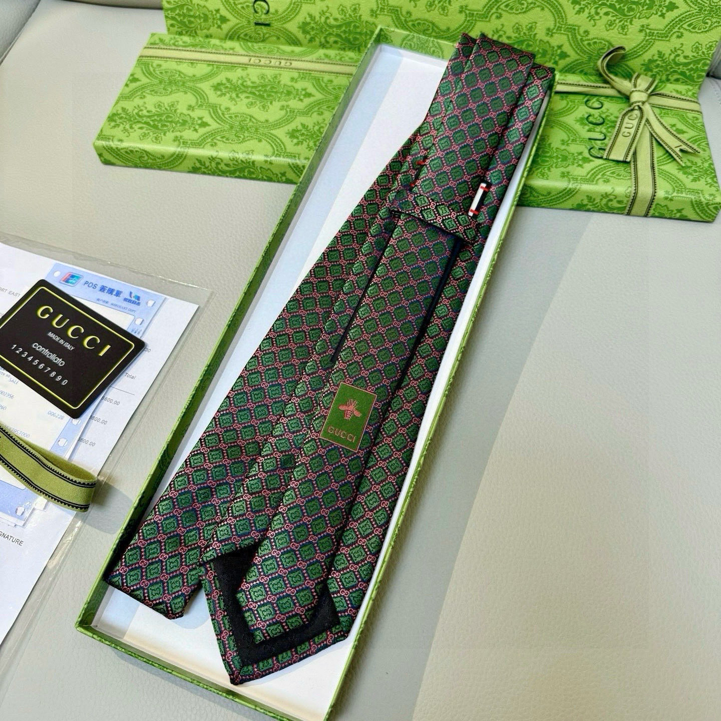 特价💰古奇领带【GG菱形图案领带】男士领带👔👔，稀有采用经典小G LOGO提花展现精湛手工与时尚优雅的理