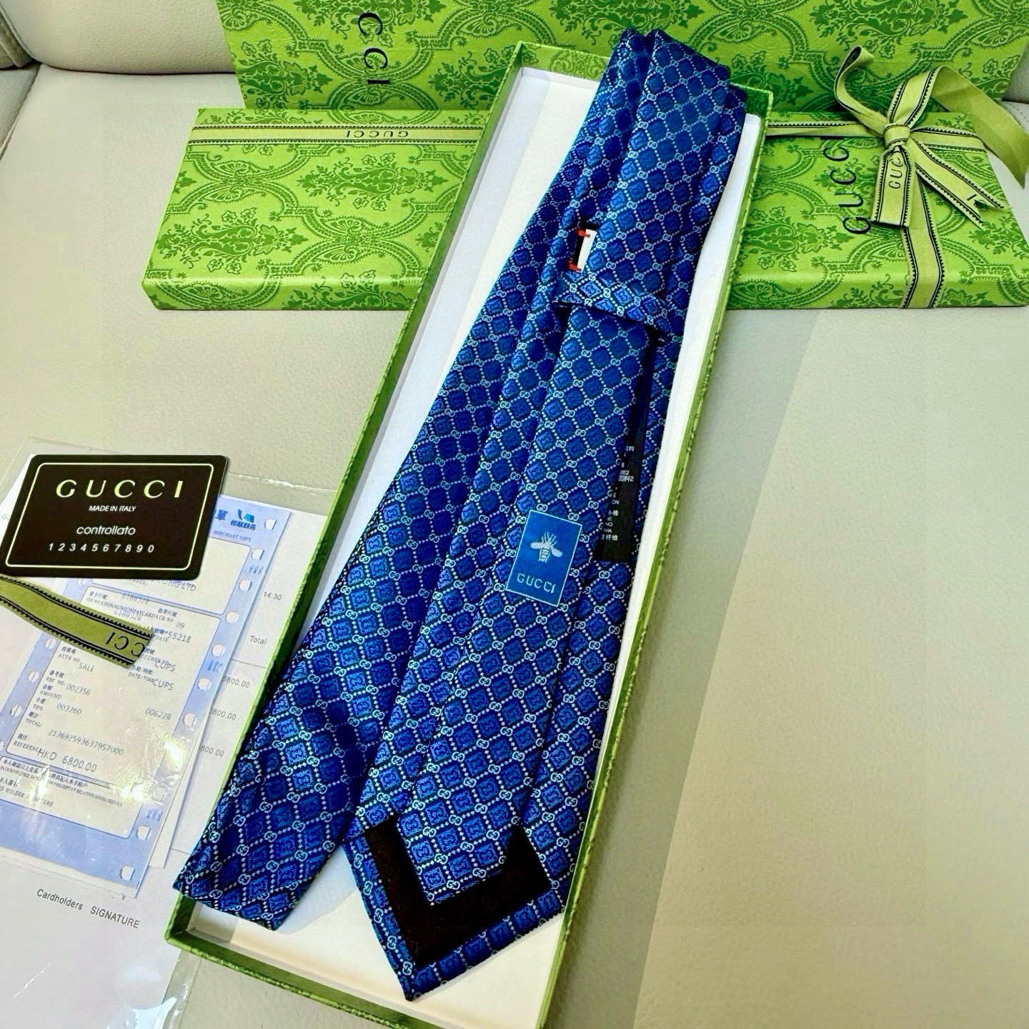 特价💰古奇领带【GG菱形图案领带】男士领带👔👔，稀有采用经典小G LOGO提花展现精湛手工与时尚优雅的理