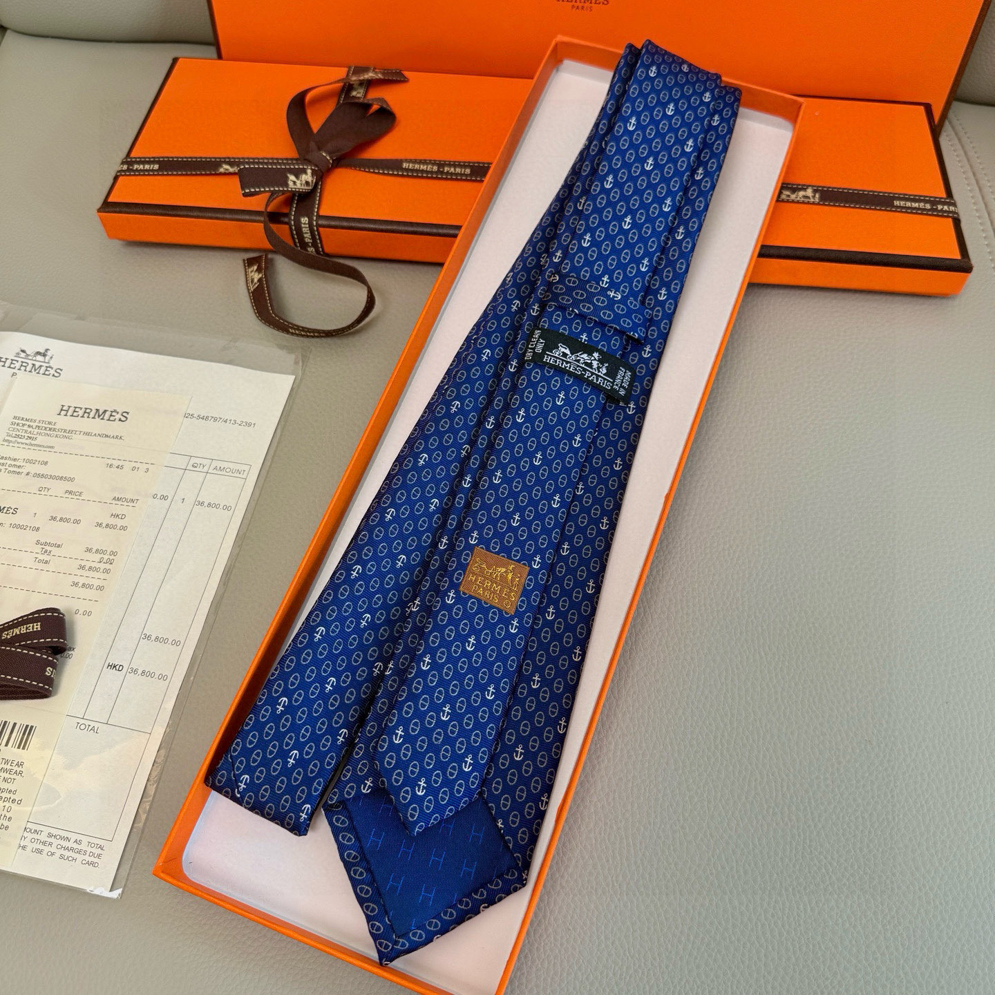 特价💰官方同步新款！三色，爱马仕领带 船锚⚓️男士新款领带系列👔👔，稀有H家每年都有一千条不同印花的领带