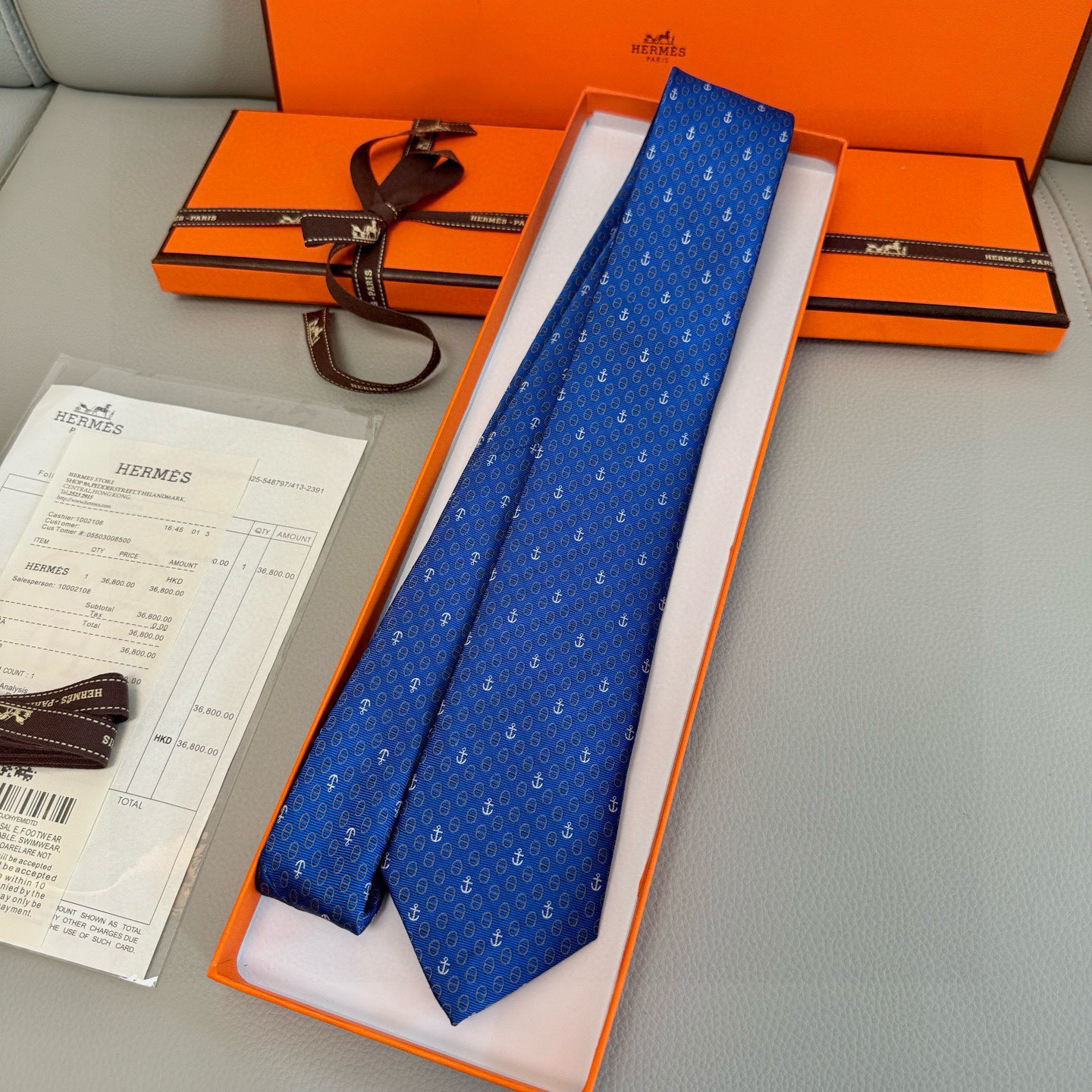 特价💰官方同步新款！三色，爱马仕领带 船锚⚓️男士新款领带系列👔👔，稀有H家每年都有一千条不同印花的领带