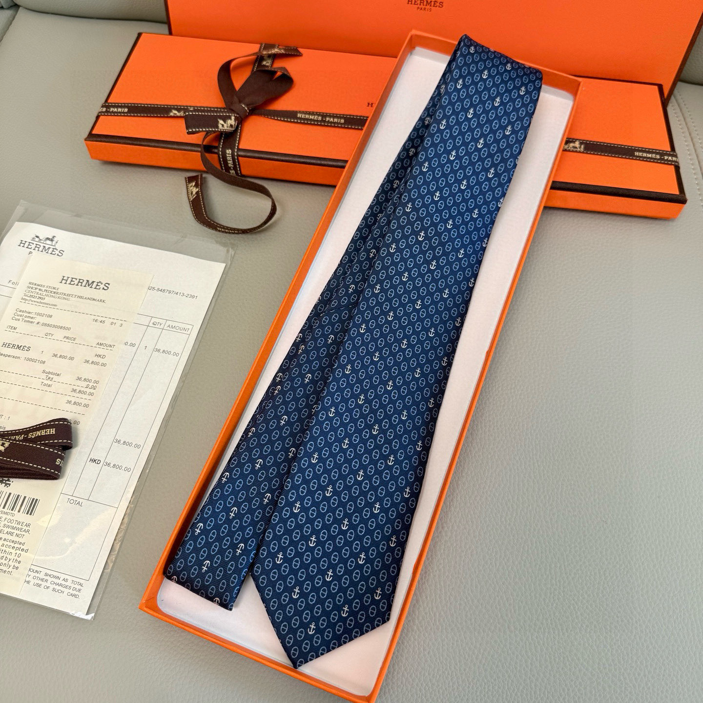 特价💰官方同步新款！三色，爱马仕领带 船锚⚓️男士新款领带系列👔👔，稀有H家每年都有一千条不同印花的领带