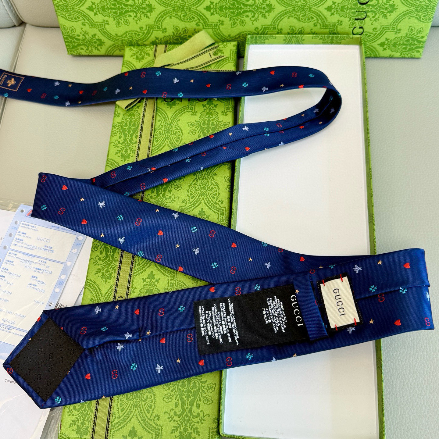特价💰古奇男士领带系列【GG蜜蜂和心形领带】👔👔，稀有采用经典主题动物绣花展现精湛手工与时尚优雅的理想选