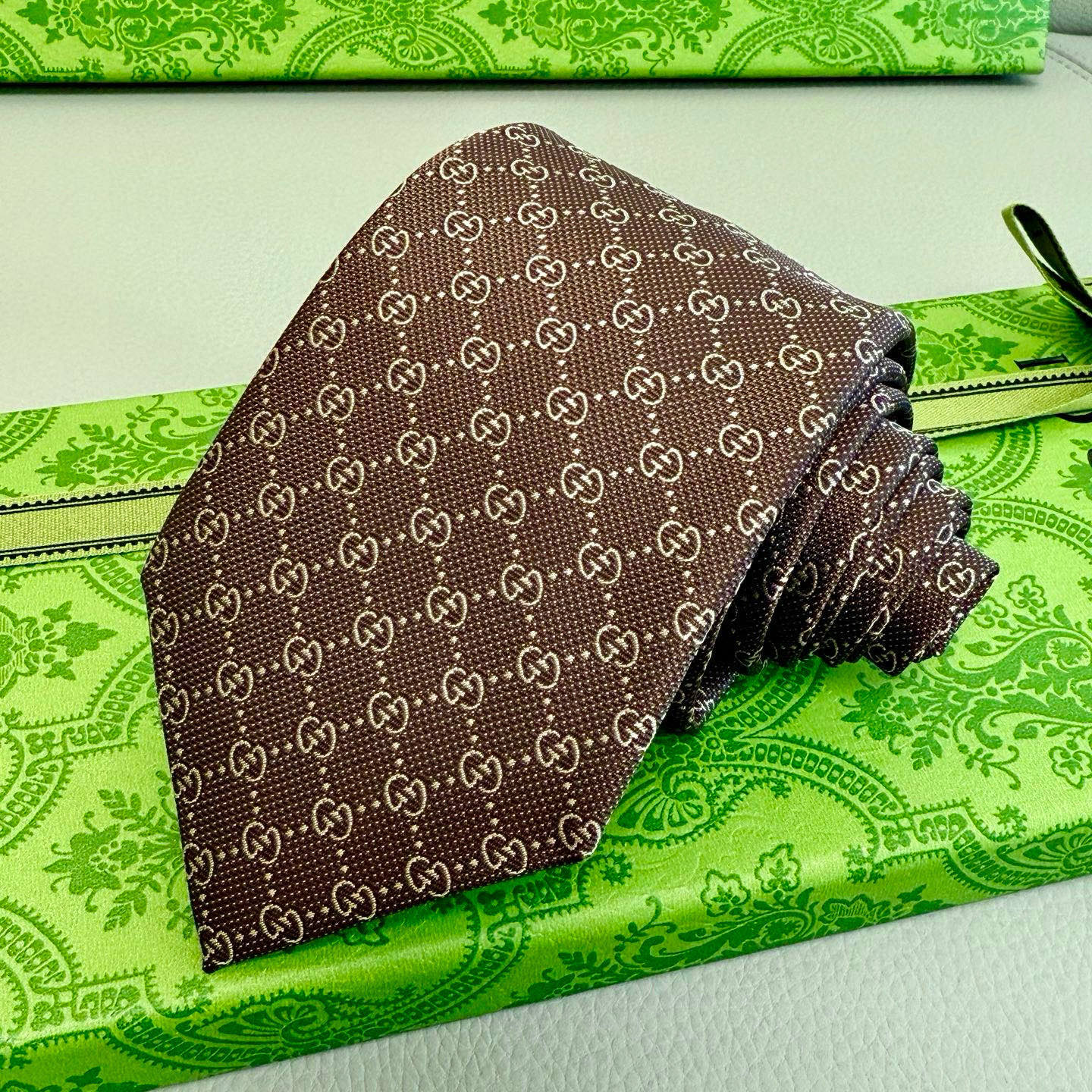 特价💰古奇男士领带系列【双G老花真丝领带】👔👔，稀有采用经典小G LOGO提花展现精湛手工与时尚优雅的理