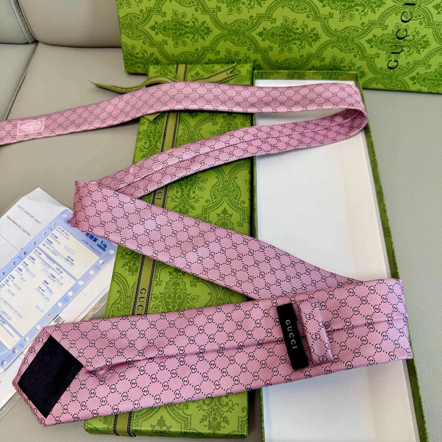 特价💰古奇男士领带系列【双G老花真丝领带】👔👔，稀有采用经典小G LOGO提花展现精湛手工与时尚优雅的理