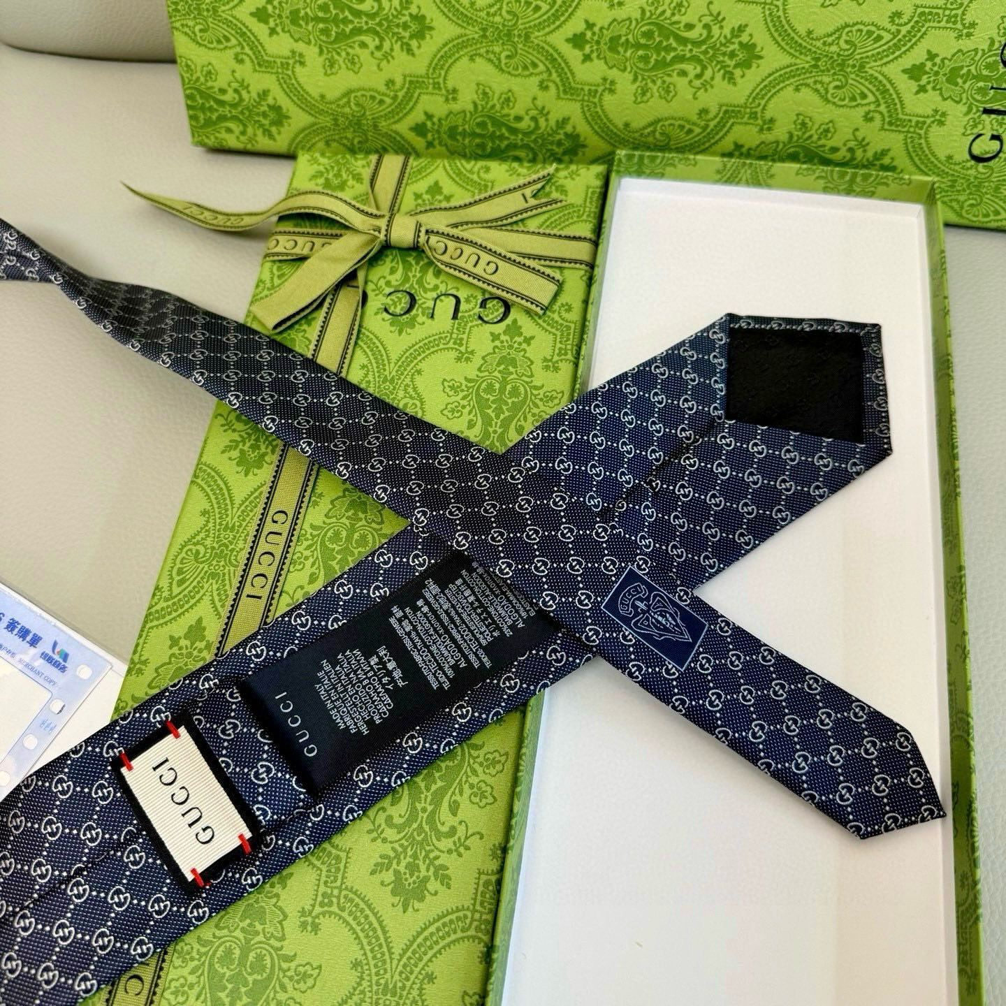 特价💰古奇男士领带系列【双G老花真丝领带】👔👔，稀有采用经典小G LOGO提花展现精湛手工与时尚优雅的理