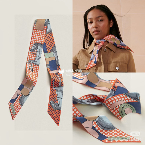 Hermes Elegant Knight Twilly Silk Scarf - Adds Flair to Any Outfit 9 Hermes Elegant Knight Twilly Silk Scarf - Adds Flair to Any Outfit