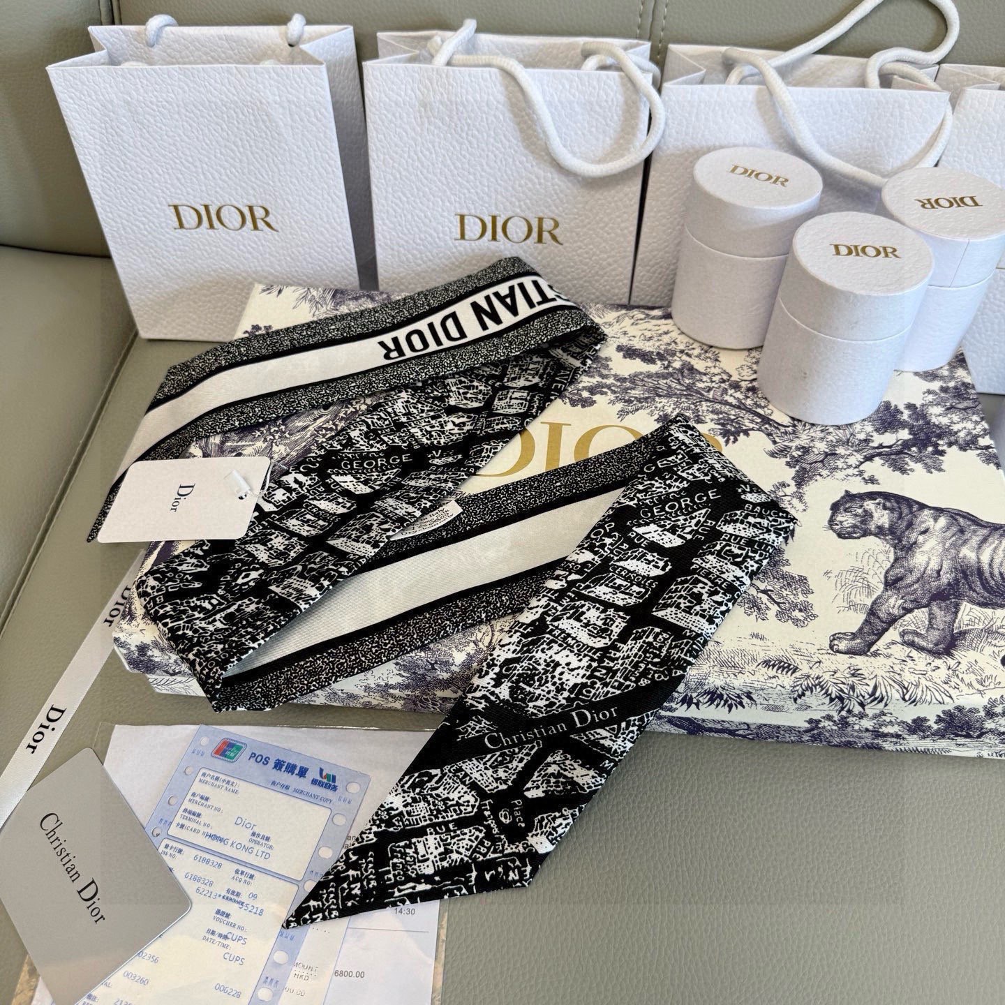 Шарф Dior Twilly Dior — photo 2