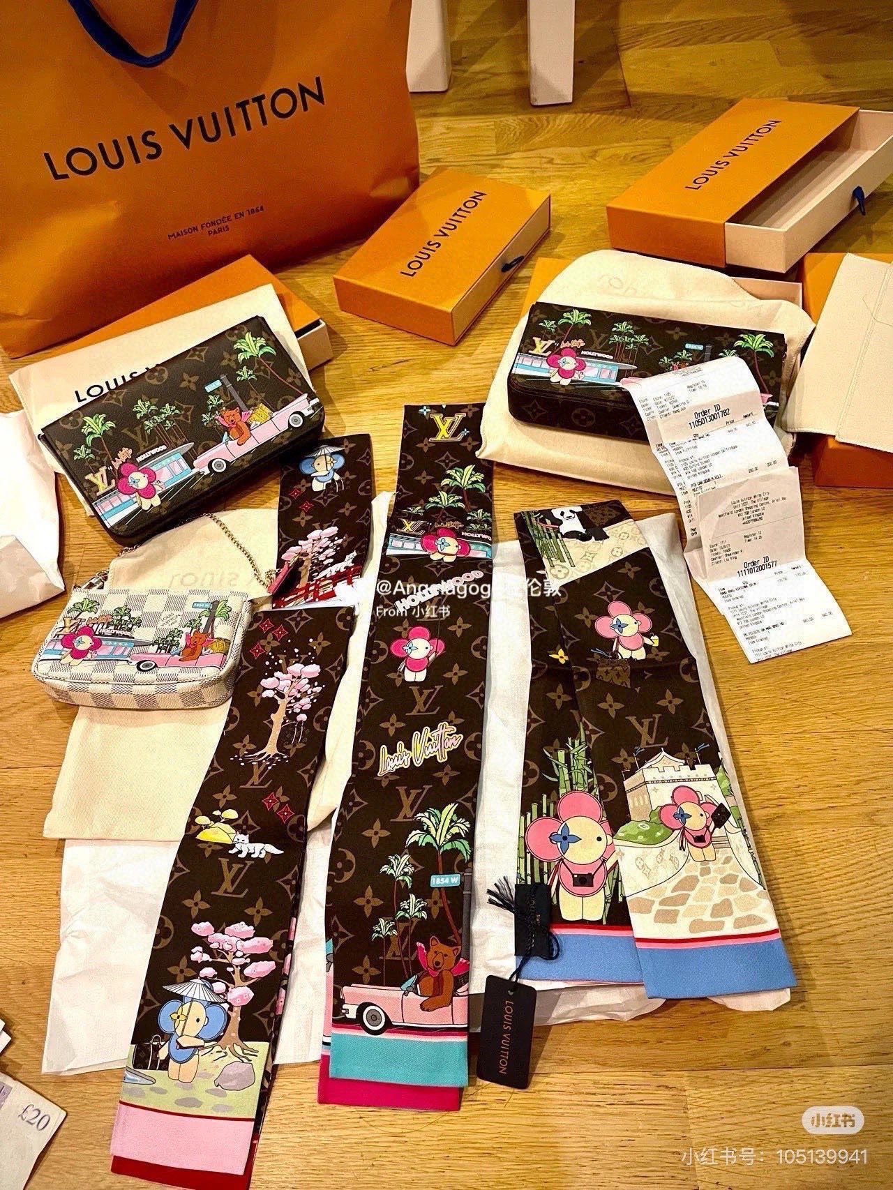 LV scarf Lv ，100％ ， twilly — photo 7