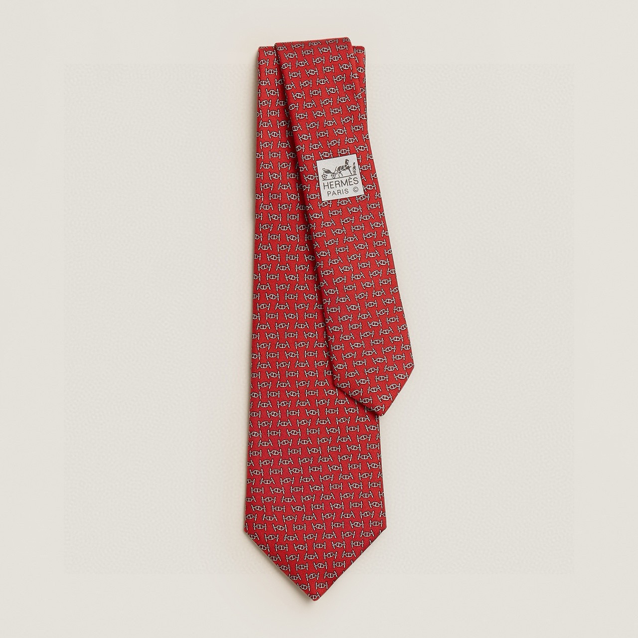🌾 爱马仕官方同步新款【锚链韵律】 独家新款印花 男士领带，稀有爱马仕家每年都有一千条不同印花的领带面世