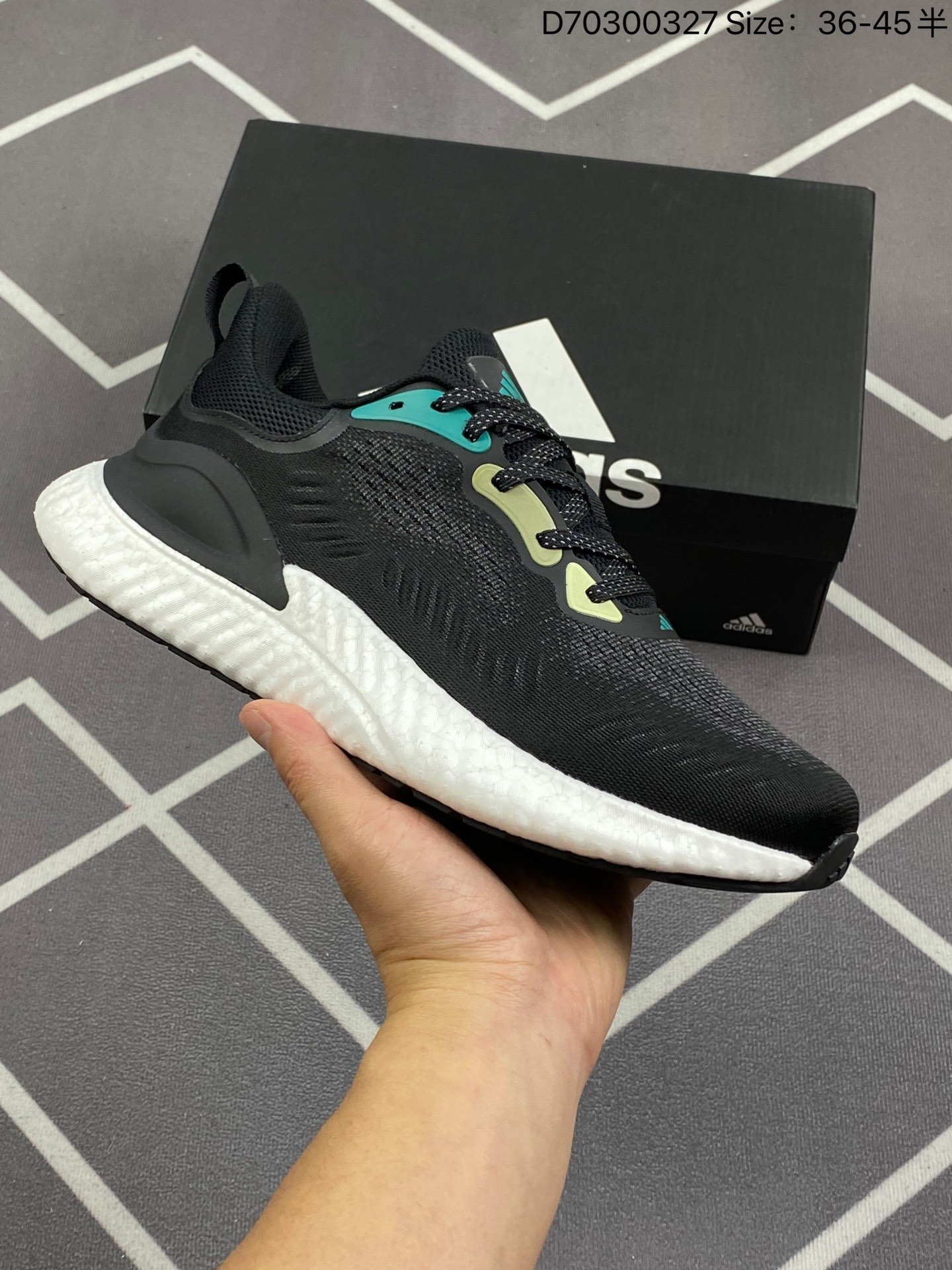 公司级新配色AdidasAlPhabounce阿尔法官方同步配色CG4763原盒配防水袋原材组装无盒公司