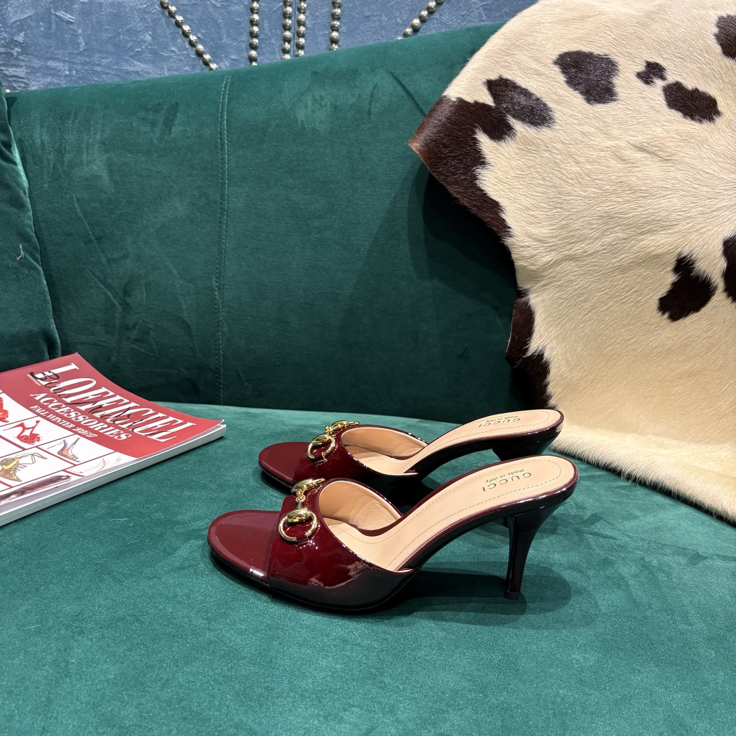 Gucci Style Red Leather Women's Shoes style reference detail image 4 from source 784645