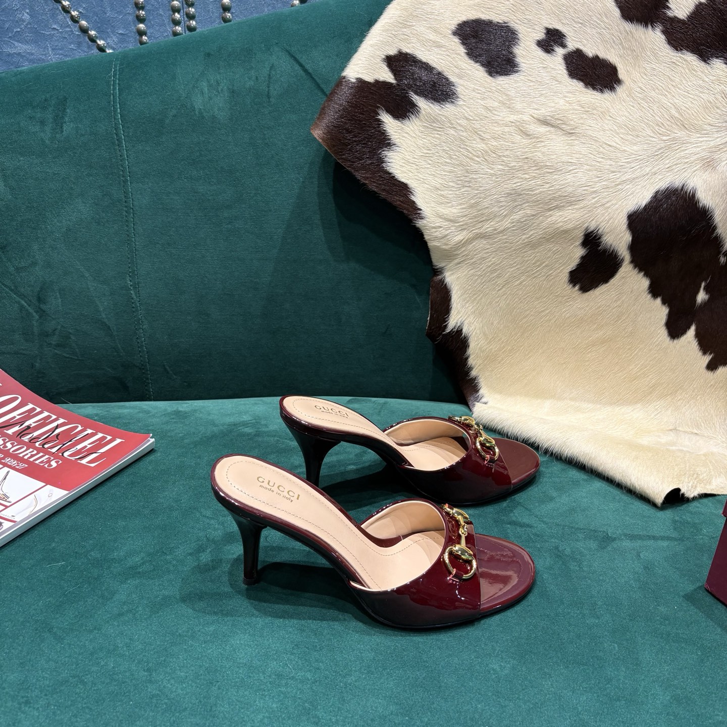 Gucci Style Red Leather Women's Shoes style reference detail image 3 from source 784645