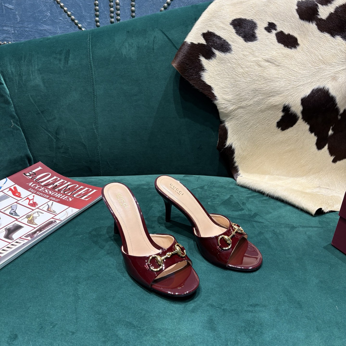Gucci Style Red Leather Women's Shoes style reference detail image 2 from source 784645