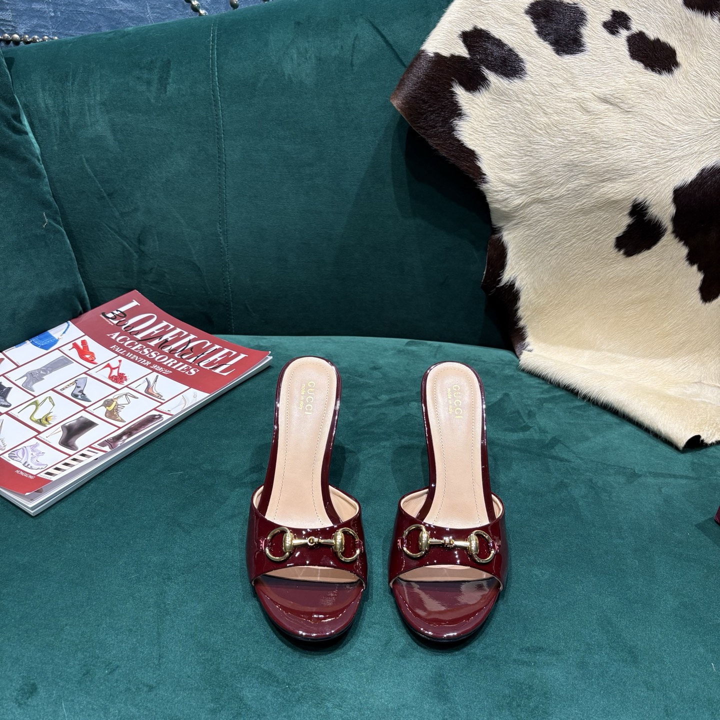 Gucci Style Red Leather Women's Shoes style reference detail image 1 from source 784645