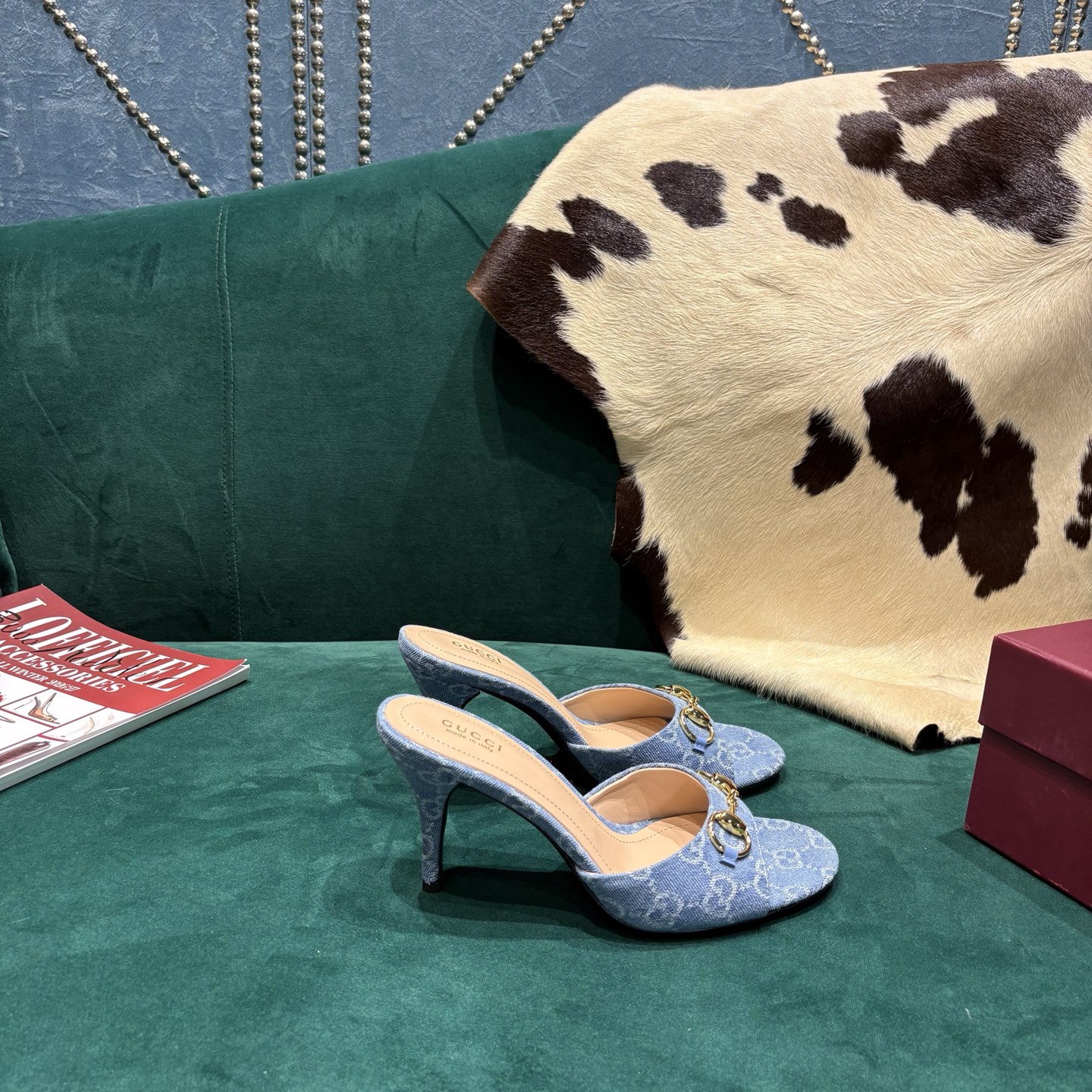 Gucci Style Red Leather Women's Shoes style reference detail image 3 from source 784649