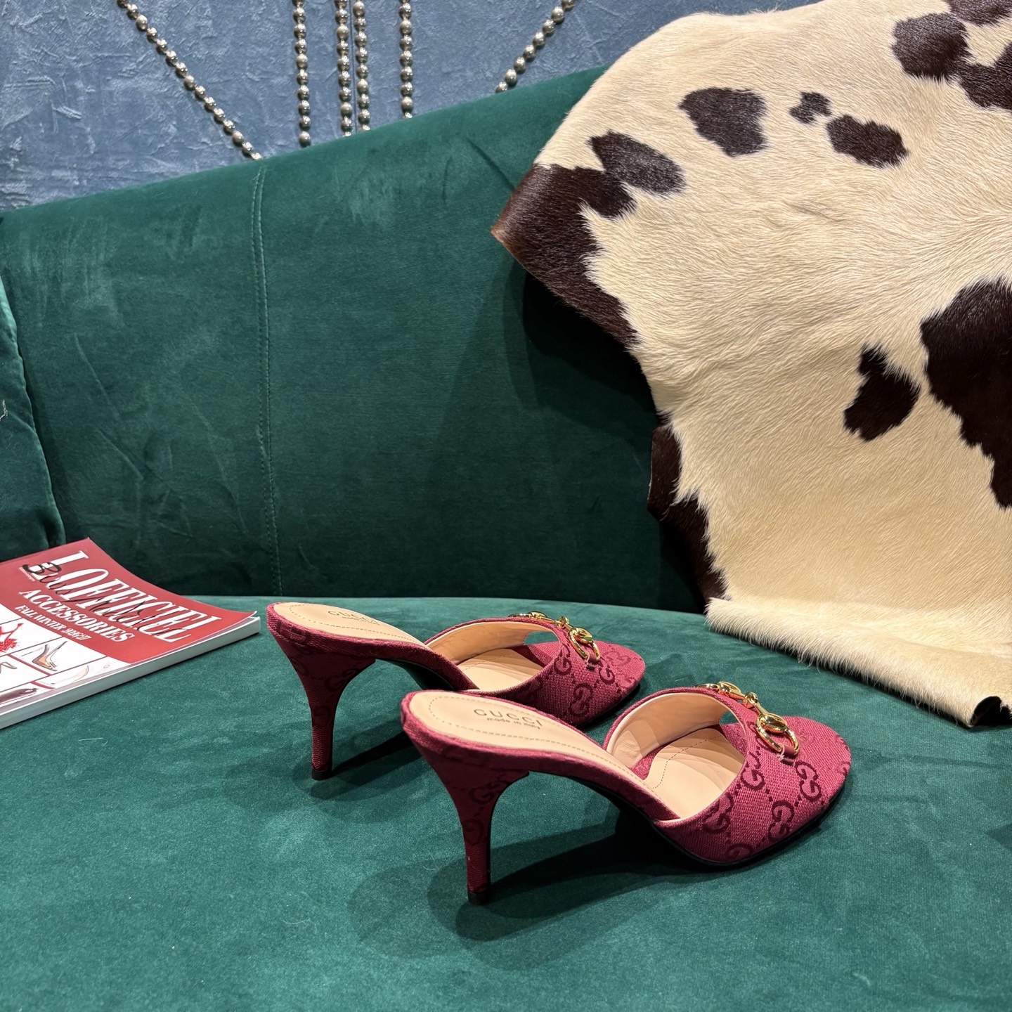Gucci Style Red Leather Women's Shoes style reference detail image 3 from source 784650