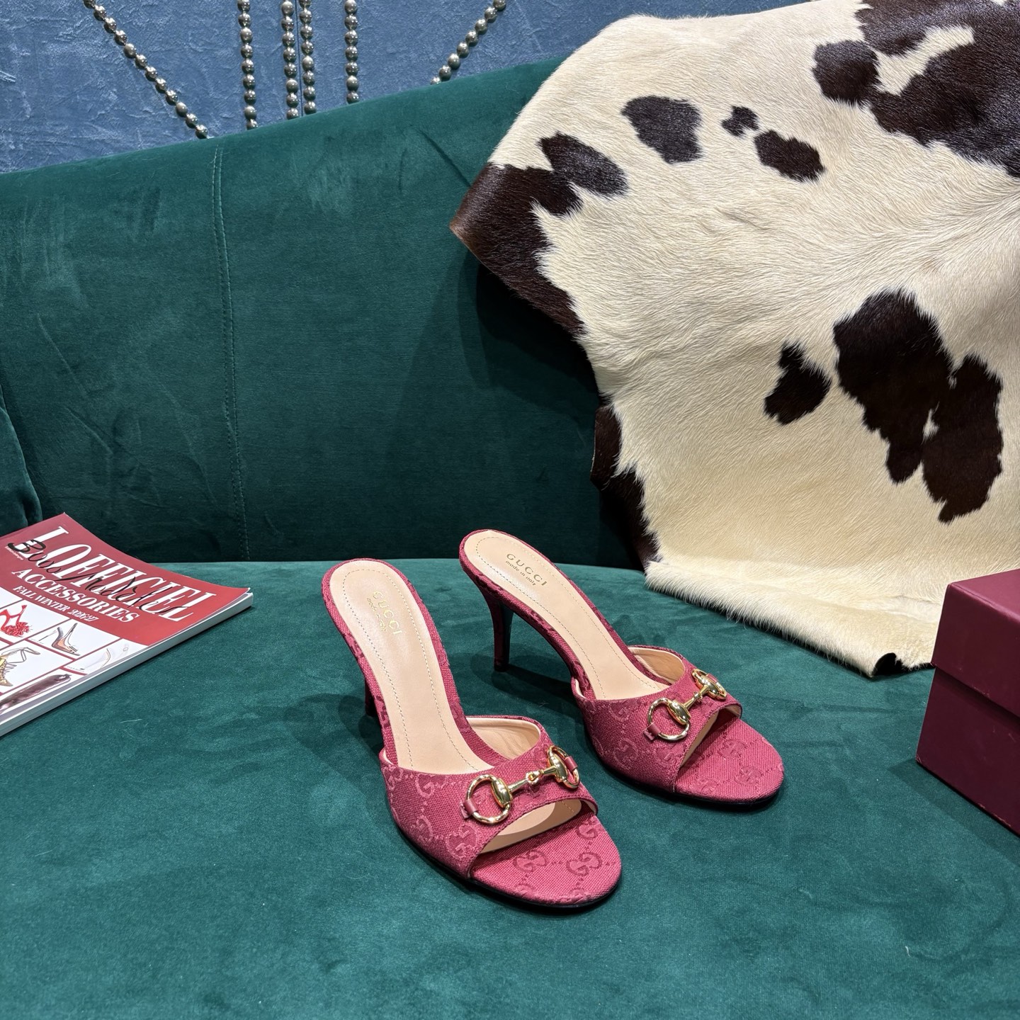 Gucci Style Red Leather Women's Shoes style reference detail image 2 from source 784650