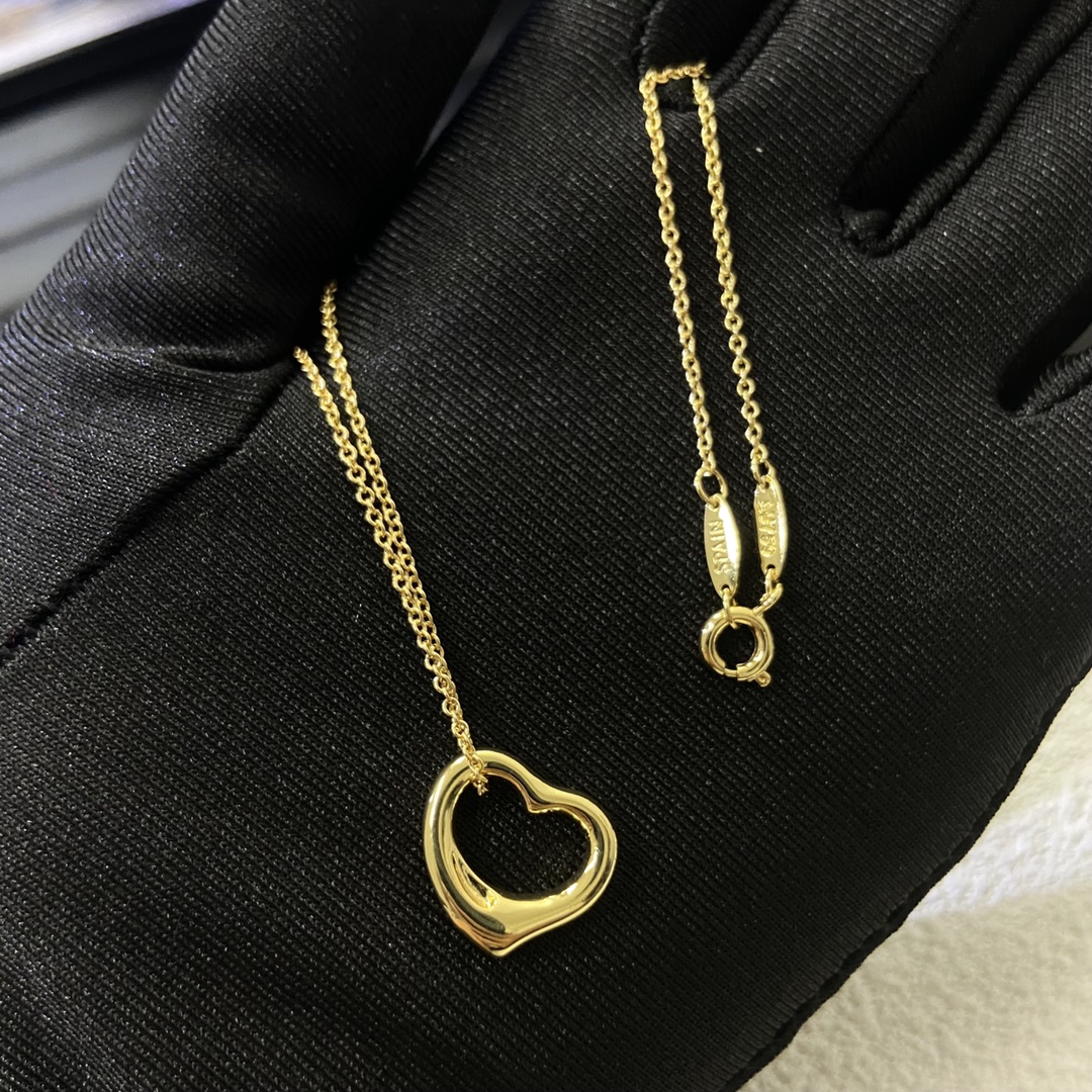 👑蒂芙尼项链 新品光面爱心项链 