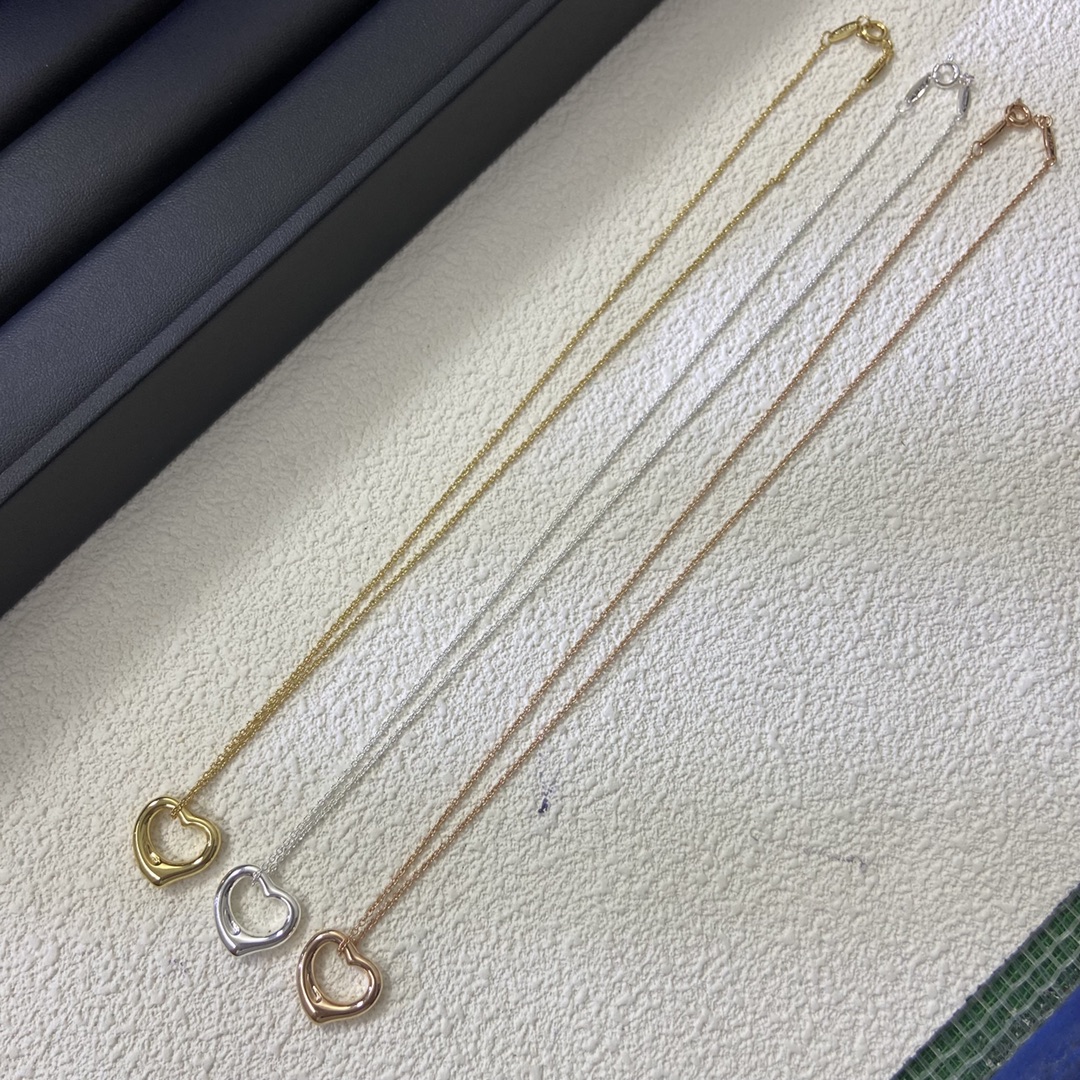👑蒂芙尼项链 新品光面爱心项链 